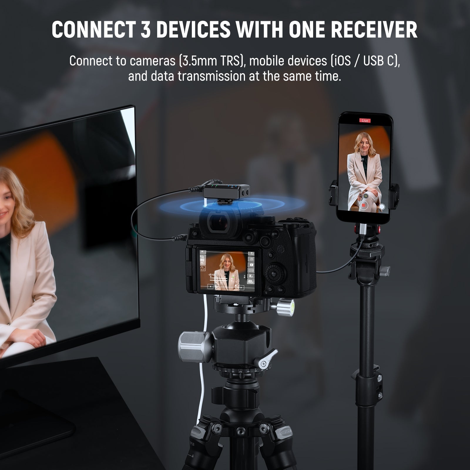 NEEWER CM29 Wireless Lapel Lavalier Microphone System