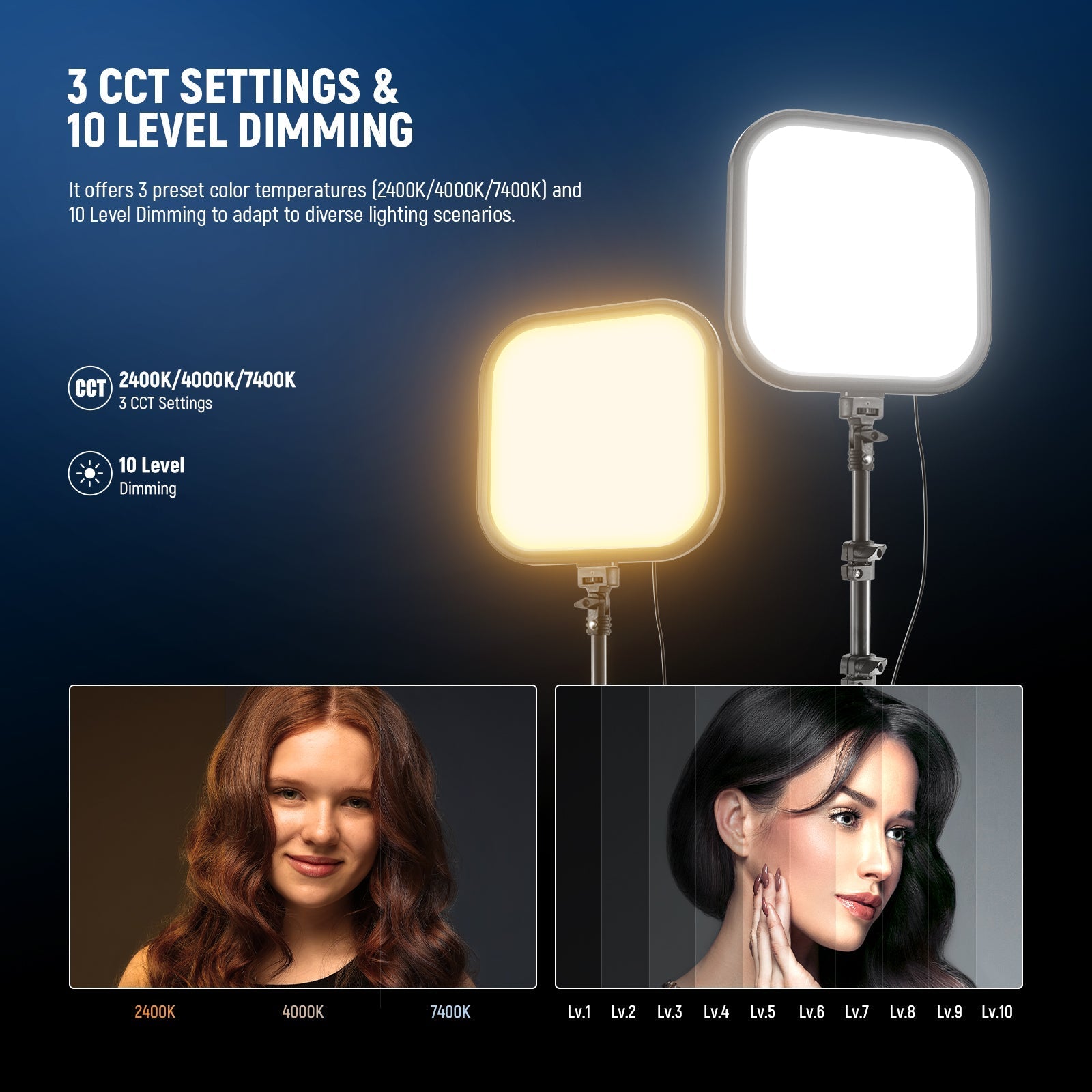 NEEWER BASICS L220 15W 10.8" LED Video Panel Light Kit
