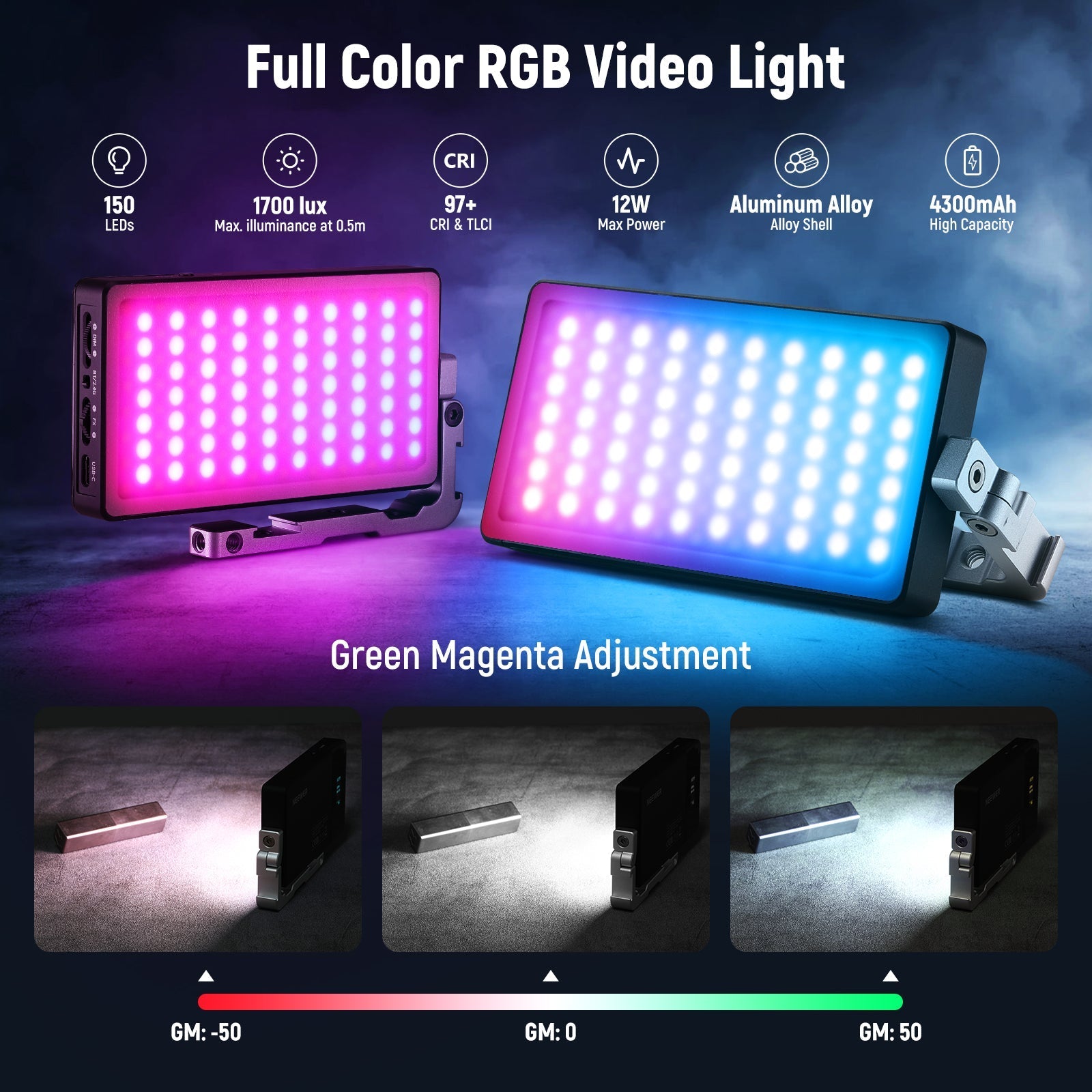 NEEWER SL90 RGB Video Light With App & 2.4G Control