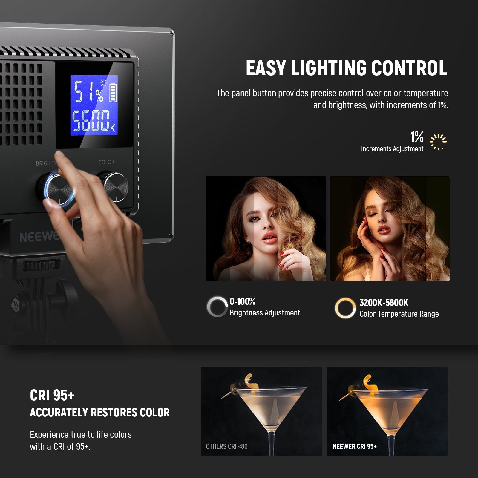 NEEWER BASICS NL-120B Bi Color LED Panel Light