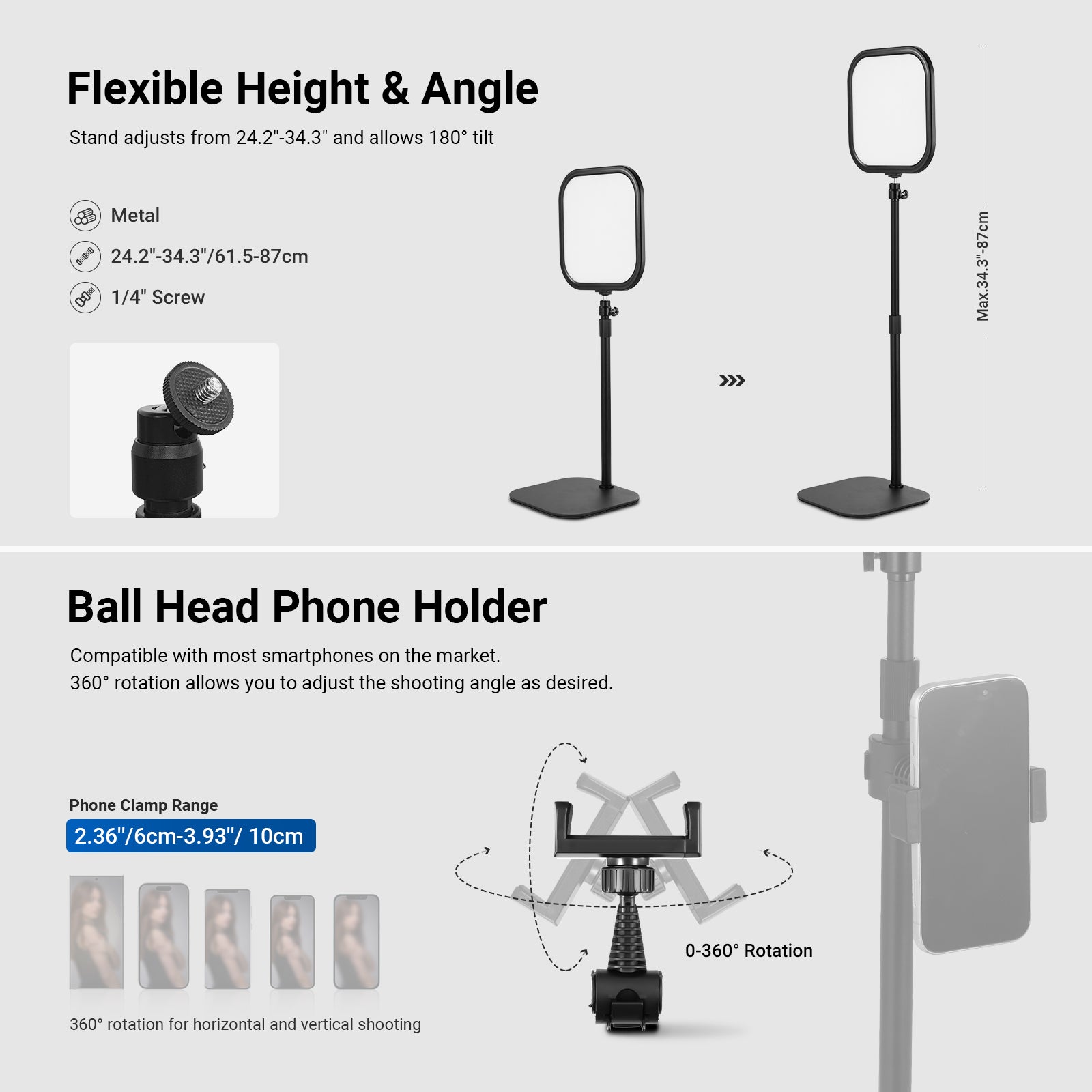 NEEWER BASICS L220 15W 10.8" Bi Color Desk Light