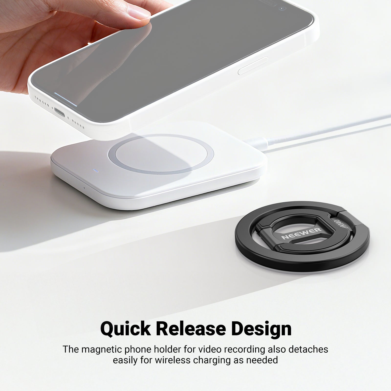 NEEWER PA140 Dual Side Magnetic Phone Grip Ring Holder