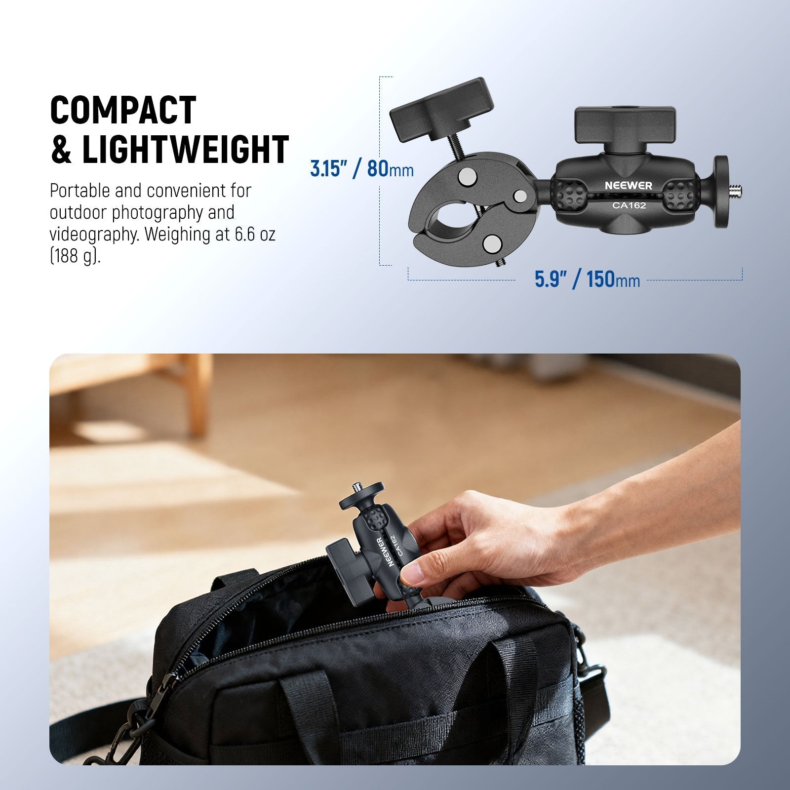 NEEWER CA162 Super Clamp Action Camera Mount