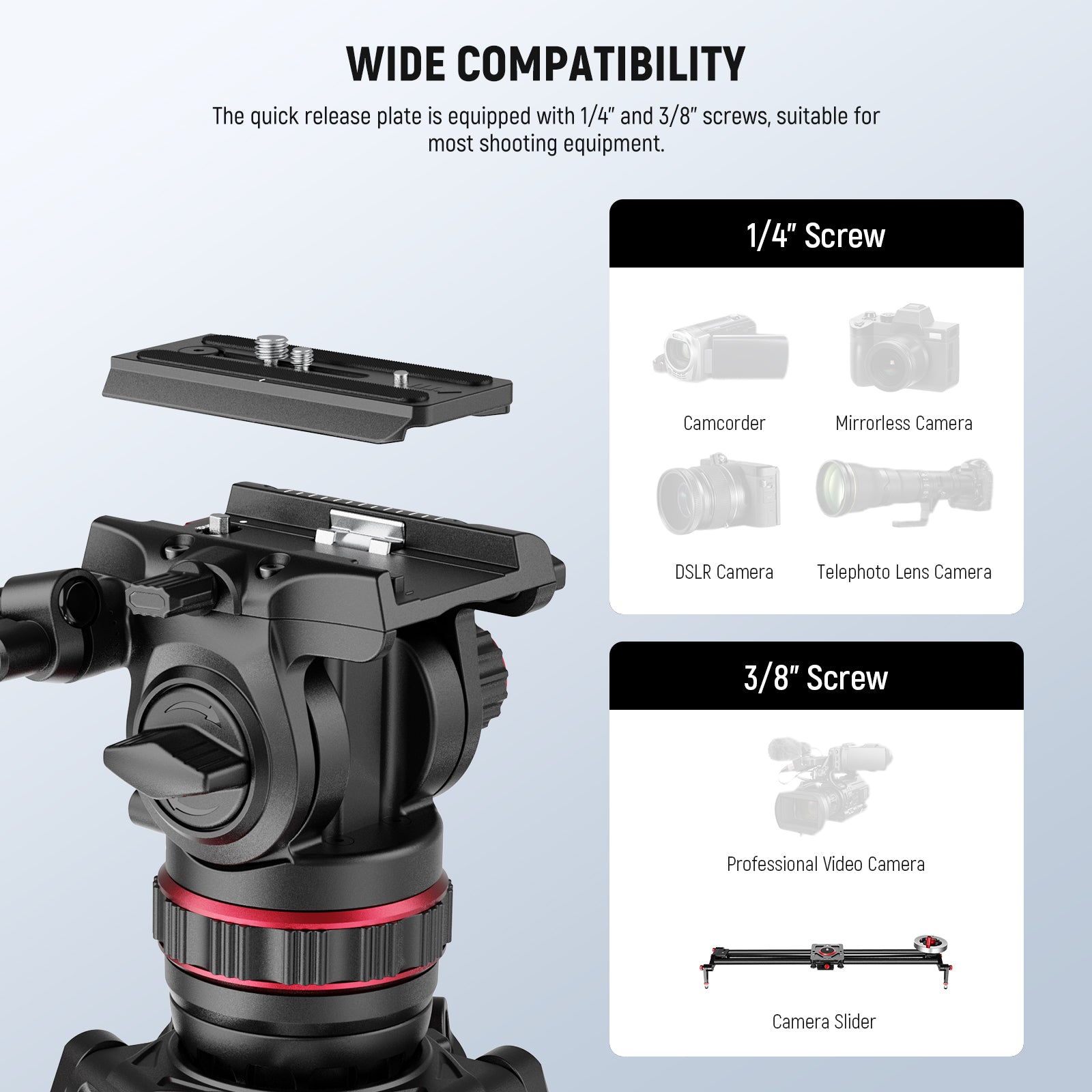 NEEWER LL37 78" Carbon Fiber Video Tripod