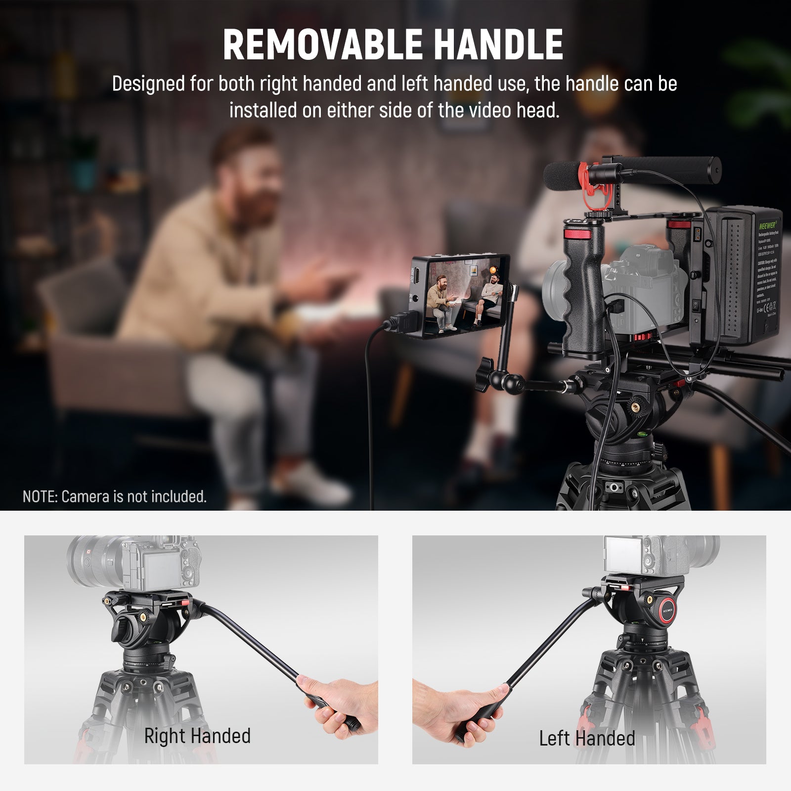 NEEWER LL27 76" Video Tripod with Fluid Head