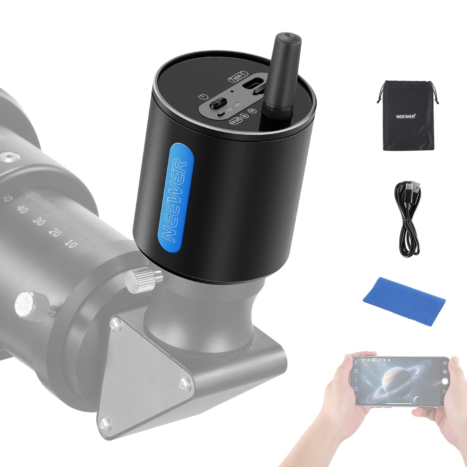 NEEWER LS-T22 1.25" Electronic Telescope Eyepiece with App Control