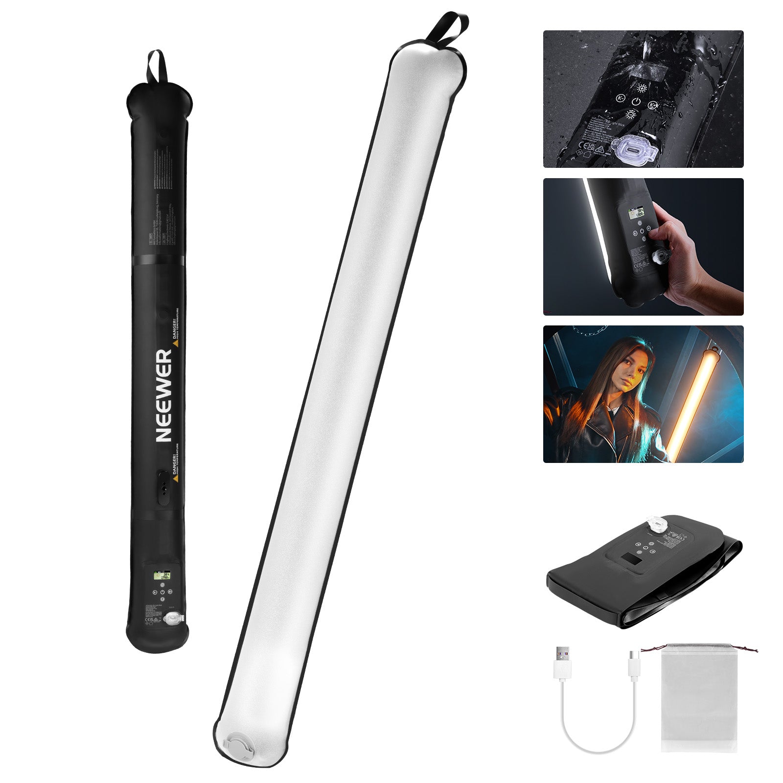NEEWER BASICS GC21B 21W Bi-Color Handheld Inflatable LED Fill Light