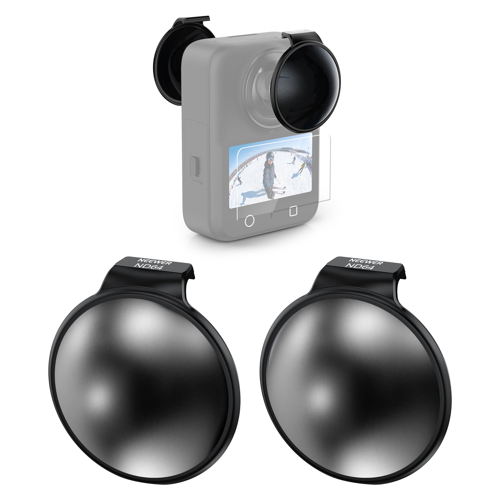 NEEWER 2 Pack ND Filter Set Compatible with DJI Osmo 360