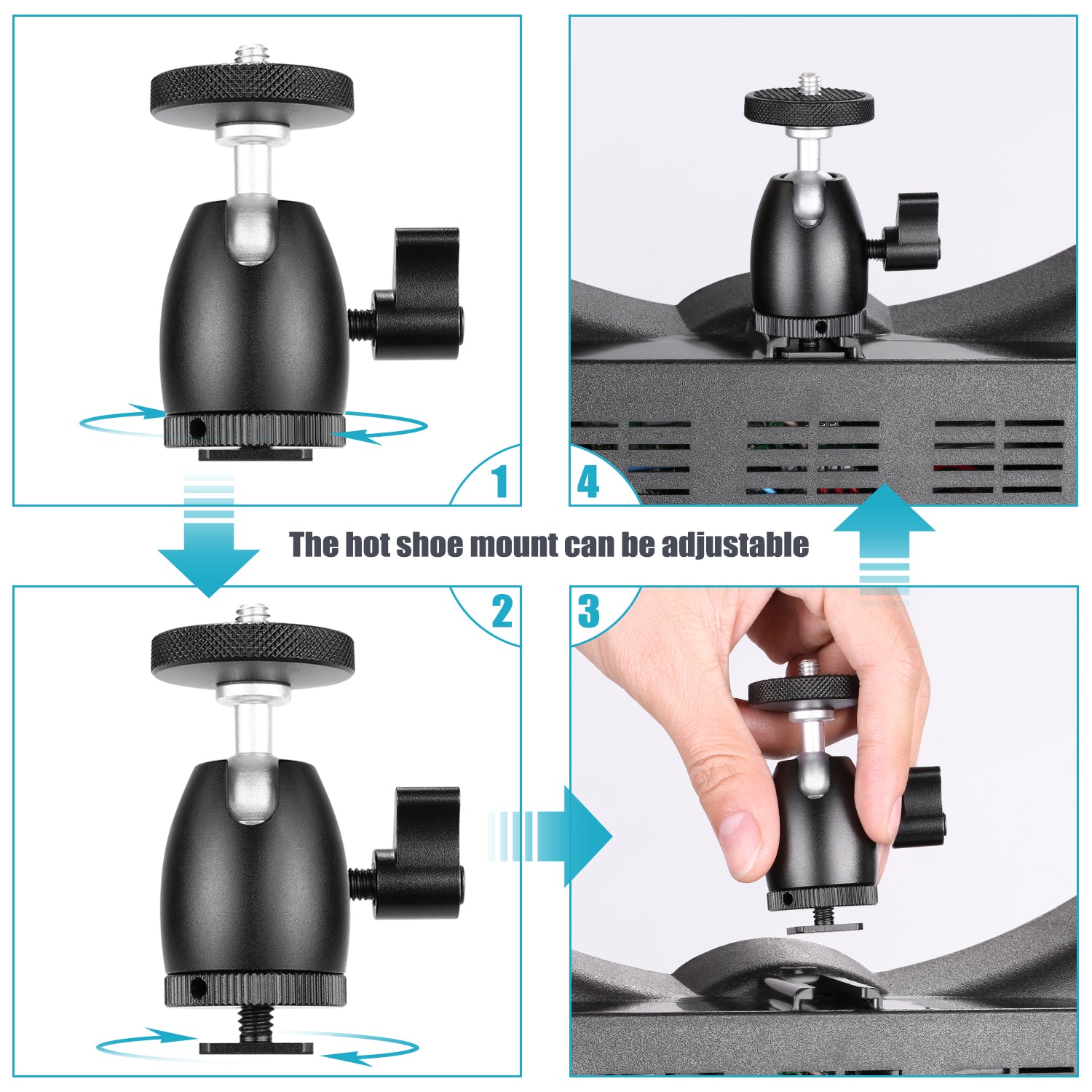 NEEWER GM-HS Hot Shoe Cradle Head