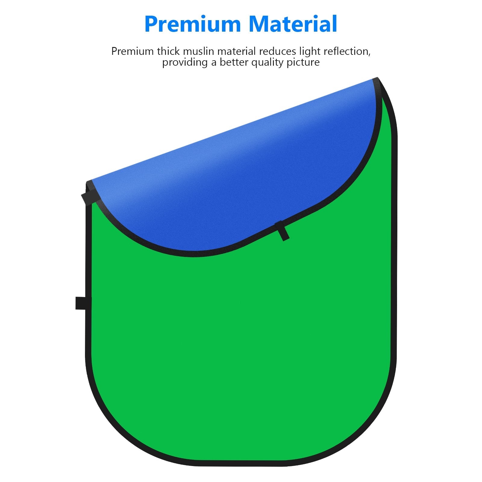NEEWER 1.5x2m / 5x7ft 2-in-1 Collapsible Backdrop (Blue&Green)