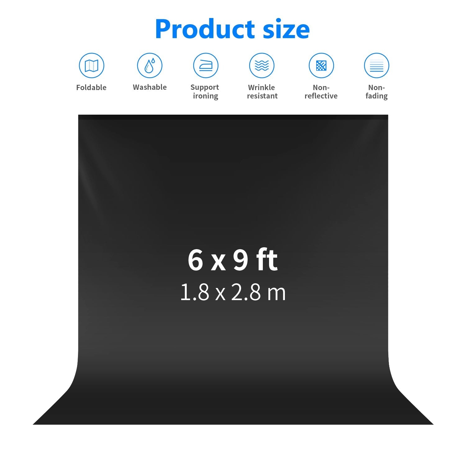 NEEWER 2.8x1.8m / 9x6ft Collapsible Backdrop