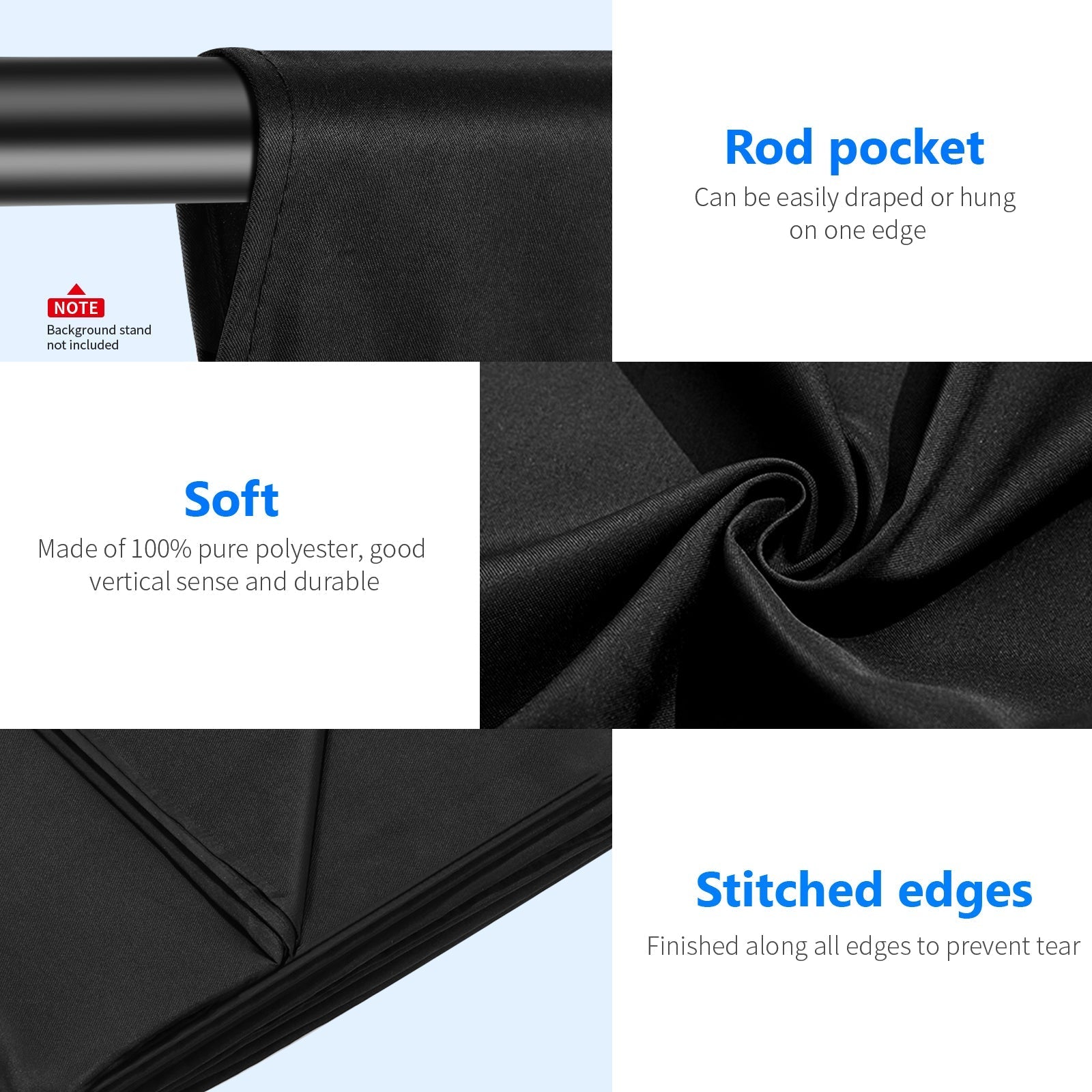 NEEWER 2.8x1.8m / 9x6ft Collapsible Backdrop