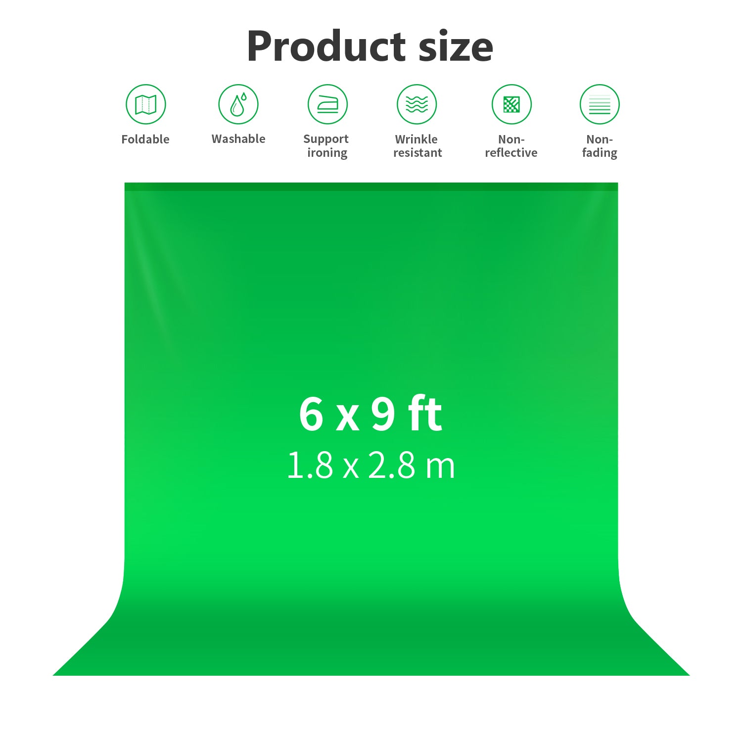 NEEWER 2.8x1.8m / 9x6ft Collapsible Backdrop