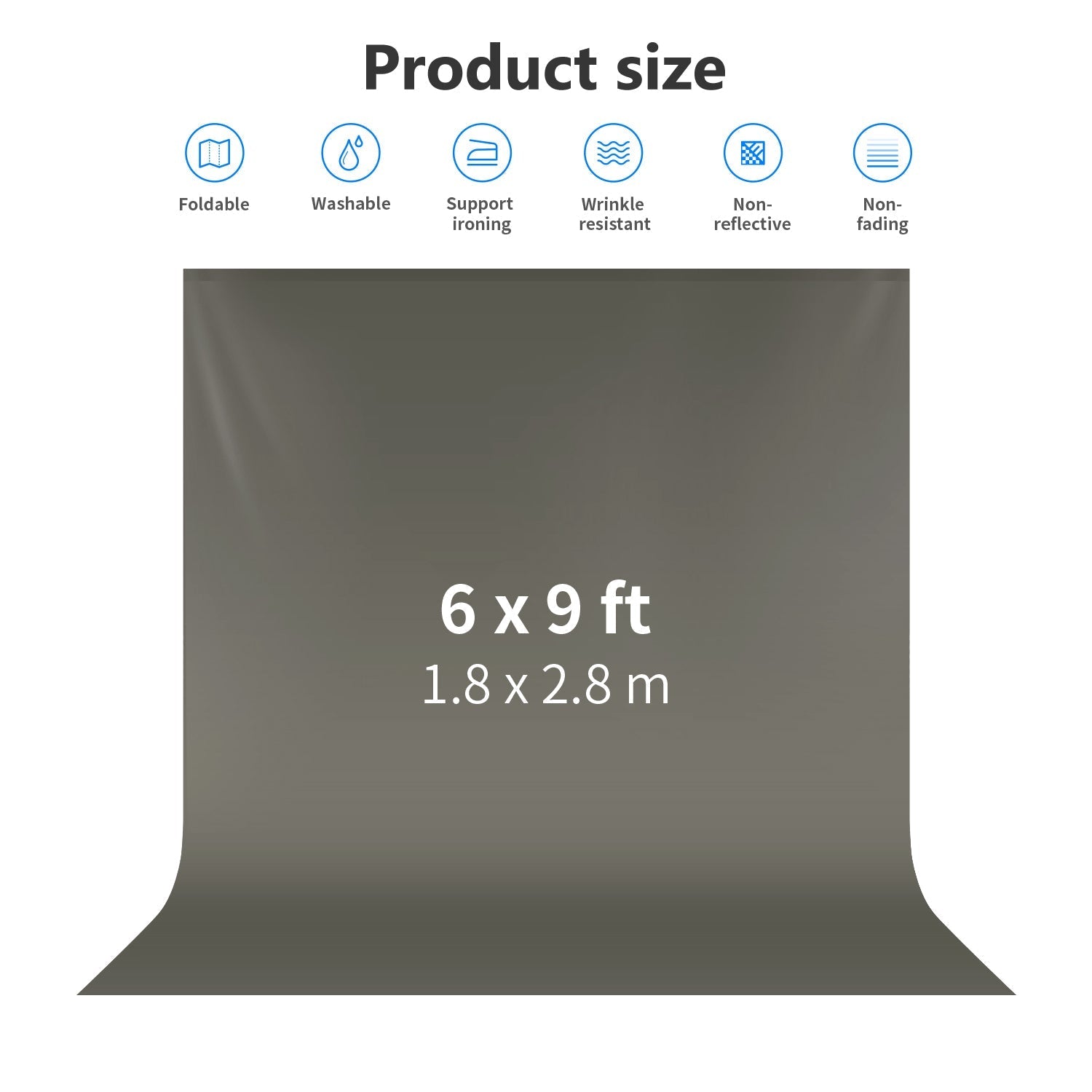 NEEWER 2.8x1.8m / 9x6ft Collapsible Backdrop