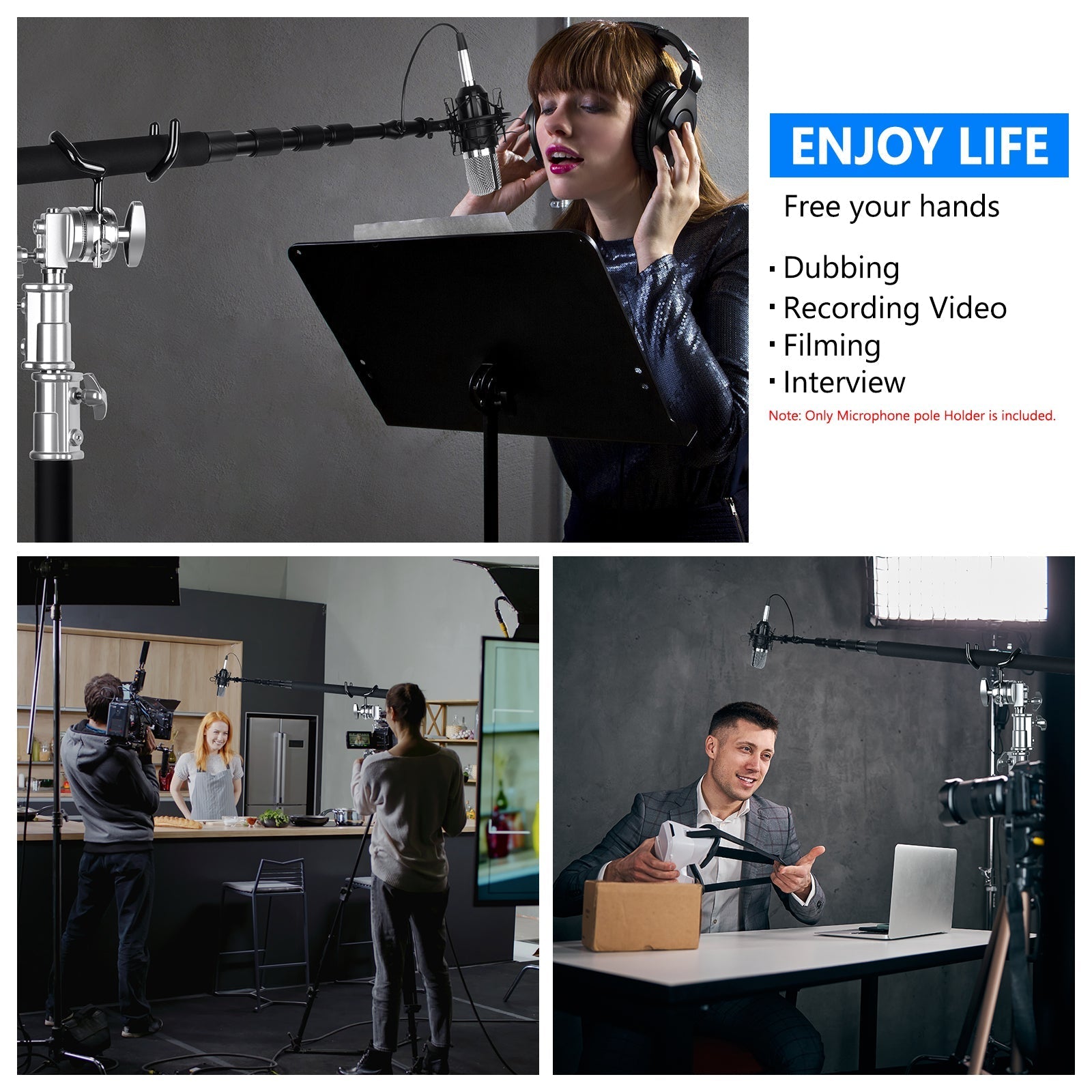 NEEWER Metal Microphone Boom Support Holder