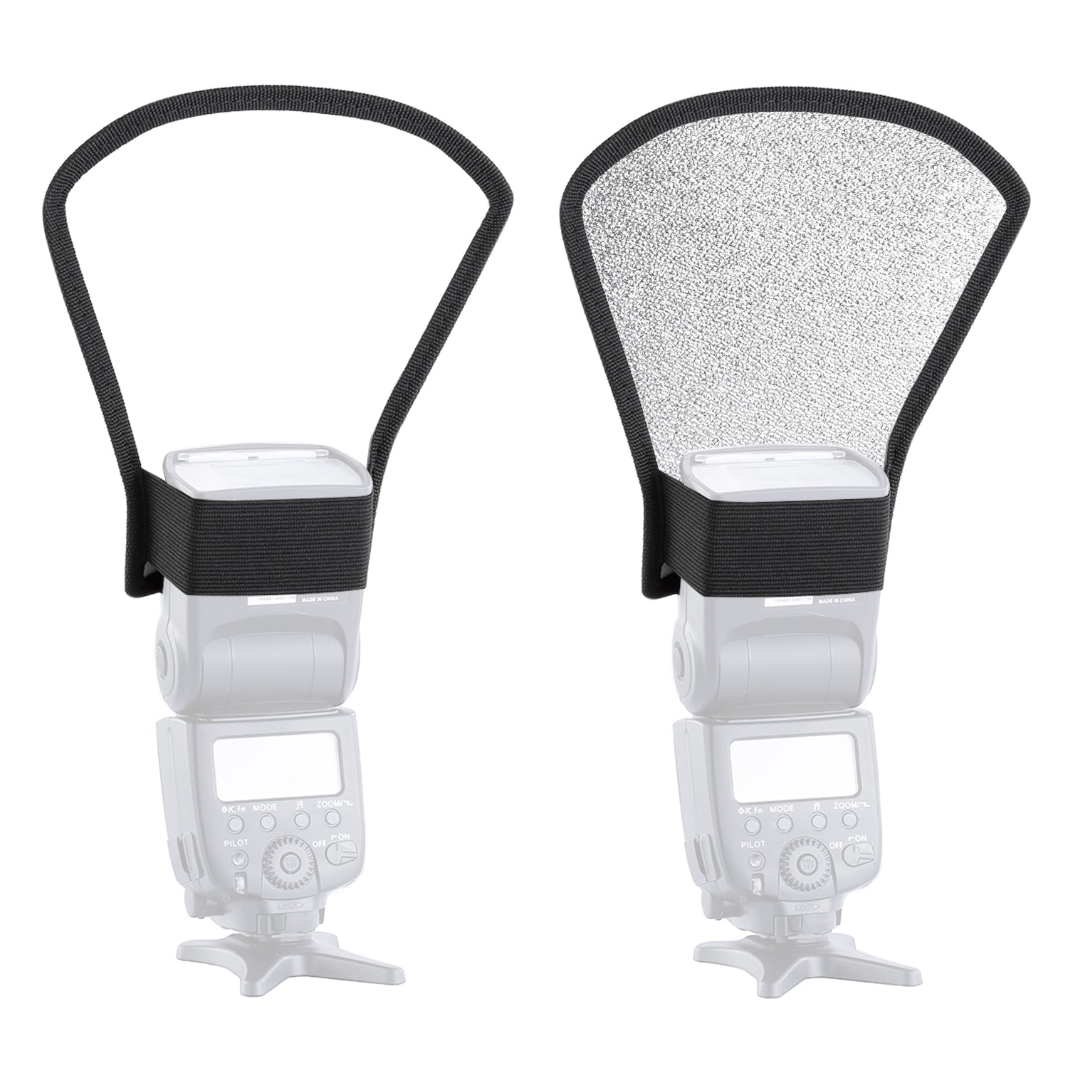 NEEWER Two-Sides Flash Diffuser Silver/White Reflector