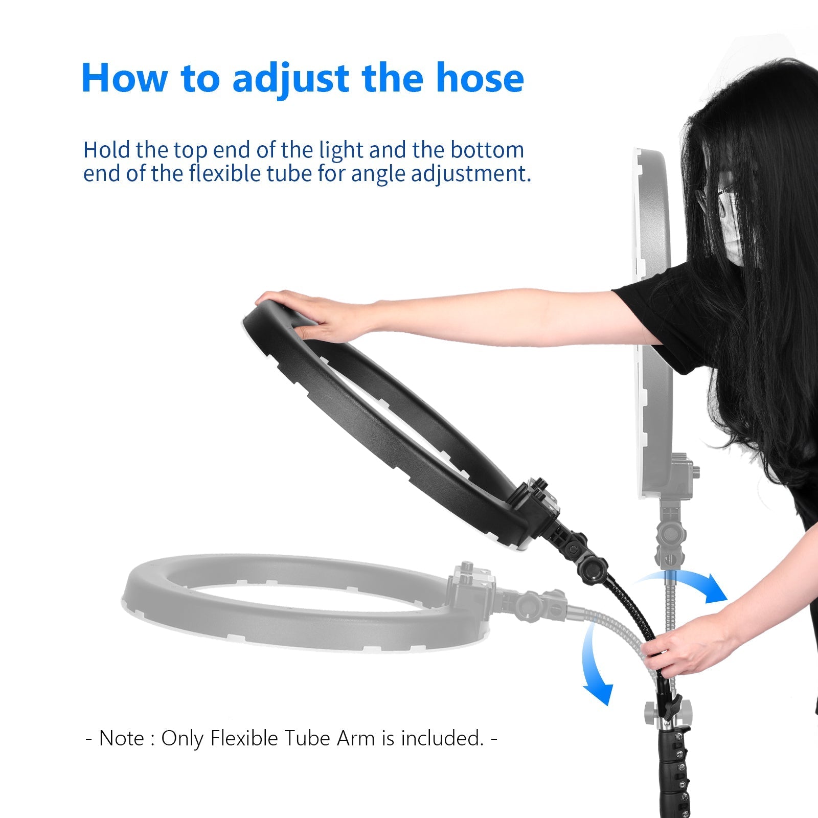 NEEWER Metal Flexible Tube Arm For Ring Light