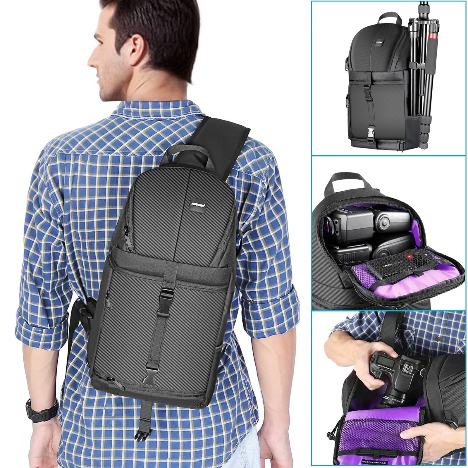 NEEWER NW-XJB02S 9"x5.5"x16" Camera Backpack
