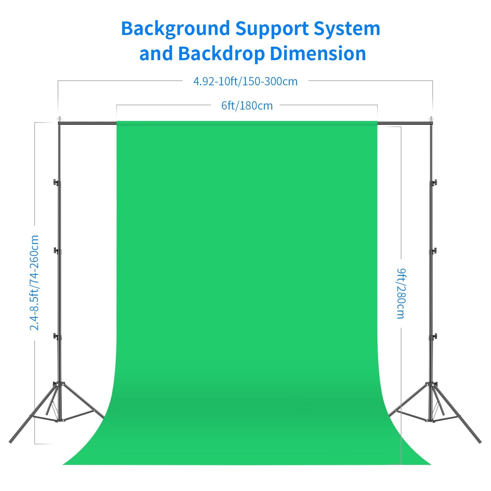 NEEWER NK100 3x2.6m/10x8.5ft Photography Lighting Kit