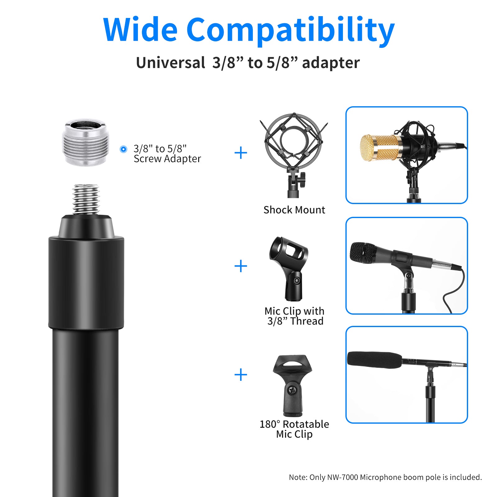 NEEWER NW-7000 Stretchable Handheld Microphone Boom Pole
