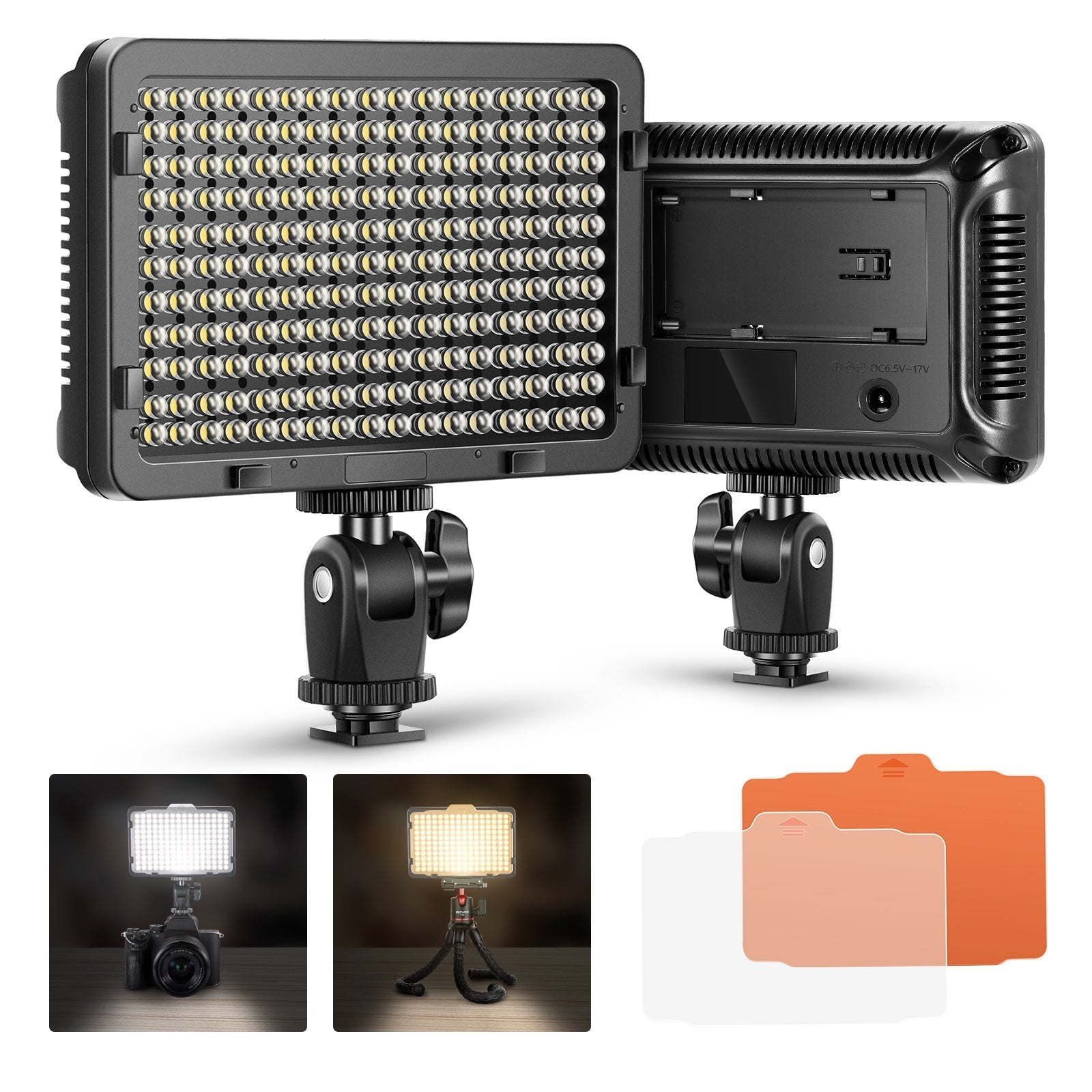 NEEWER On Camera Dimmable 176 LED Lighting Panel
