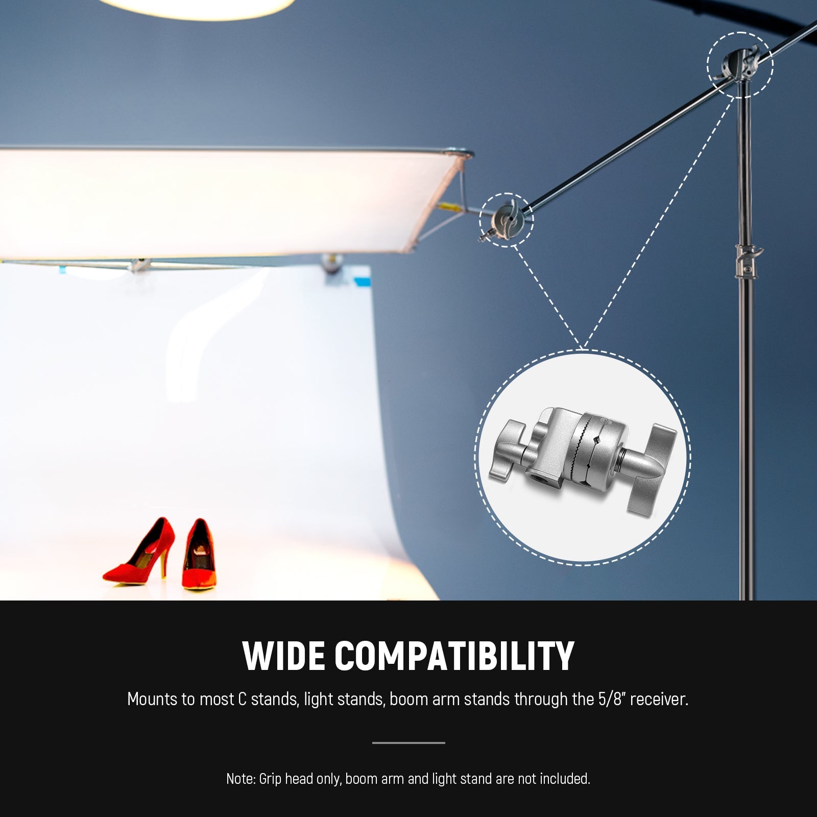 NEEWER Swivel Head Holder Mounting Adapter