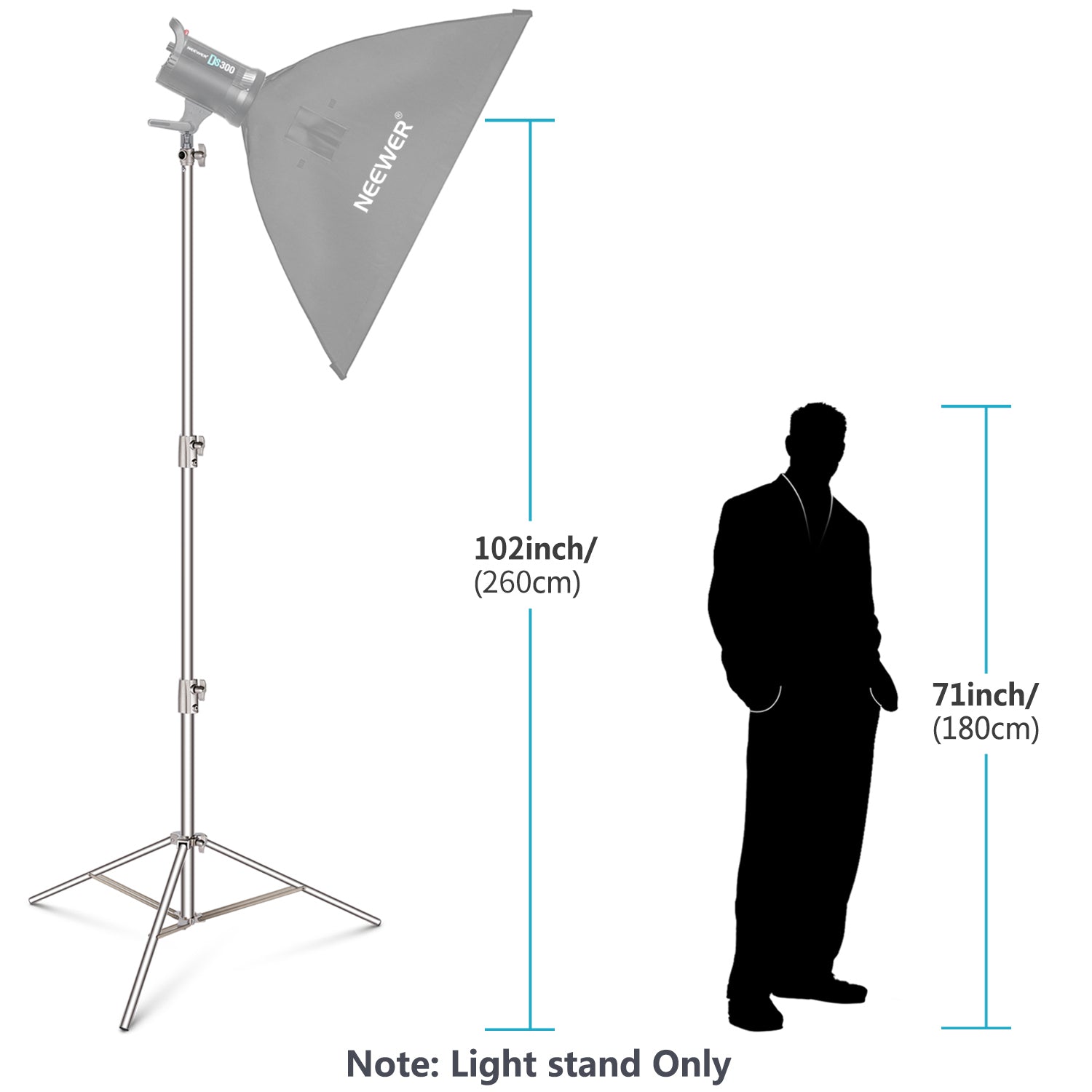 NEEWER Stainless Steel Photography Light Stand