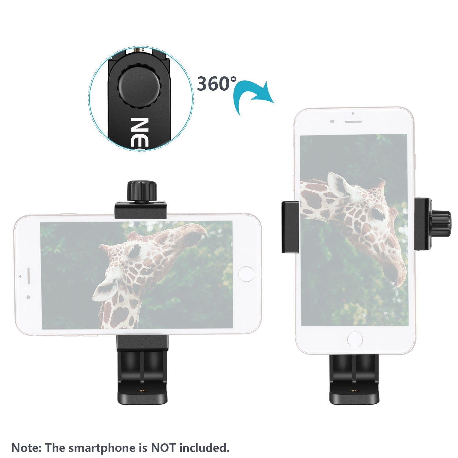NEEWER Smartphone Holder Vertical Bracket with 1/4-inch Tripod Mount