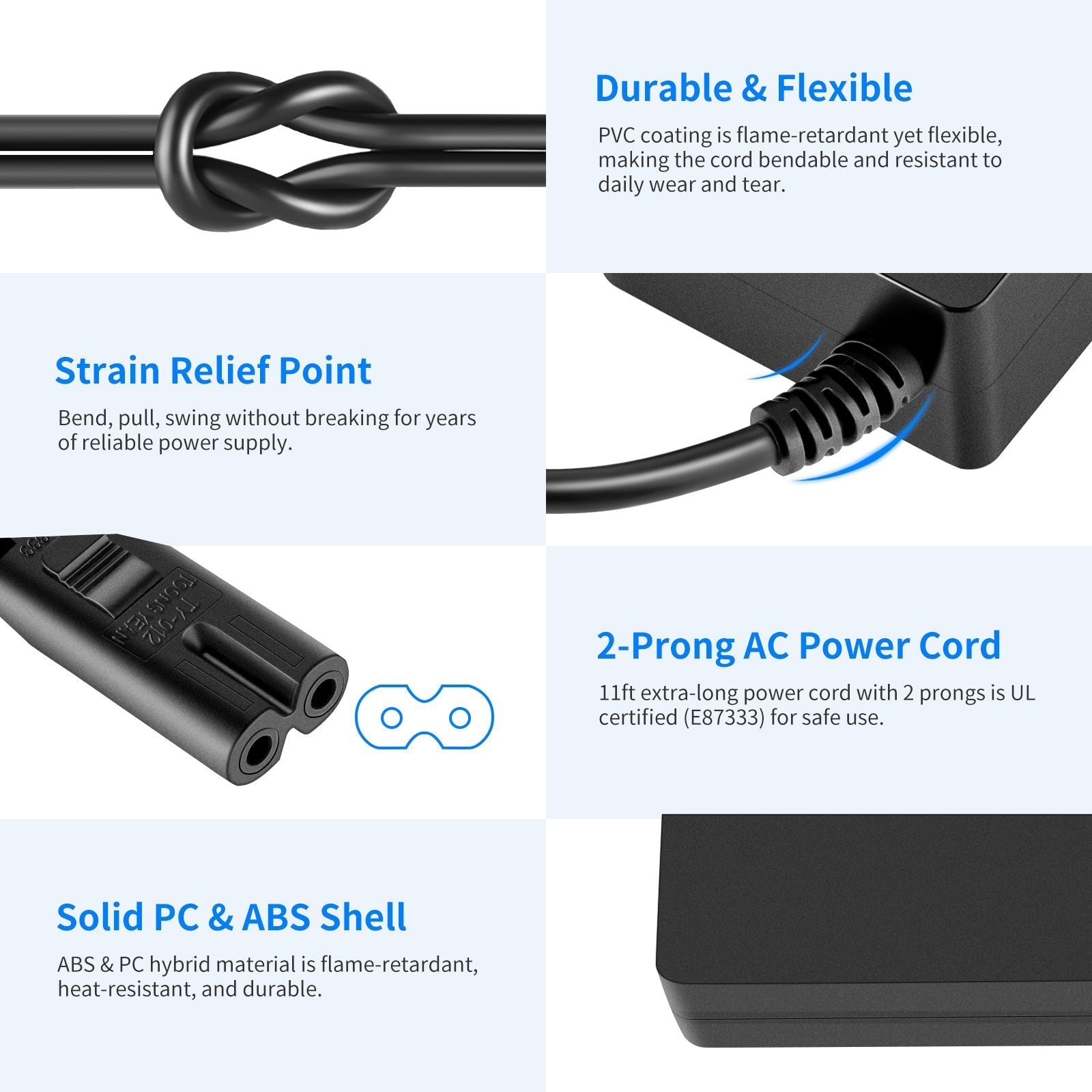 NEEWER AC 100-240V to DC 12V Power Supply Adapter (5A 60W / 3A 36W)