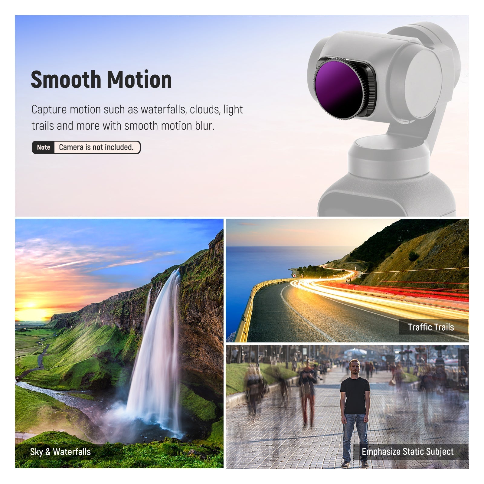 NEEWER FL-4NL 4-Pack Magnetic ND/PL Filter Kit for DJI Osmo Pocket 2/1