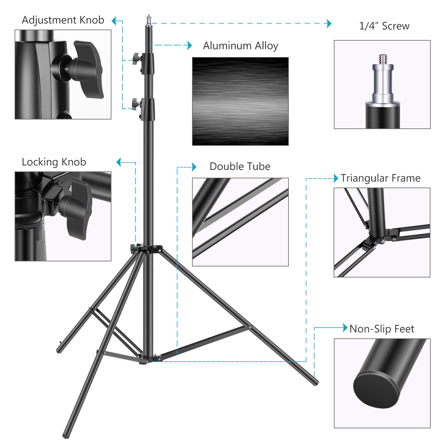 NEEWER ST-300SB 2 Pack 300cm Light Stand Kit