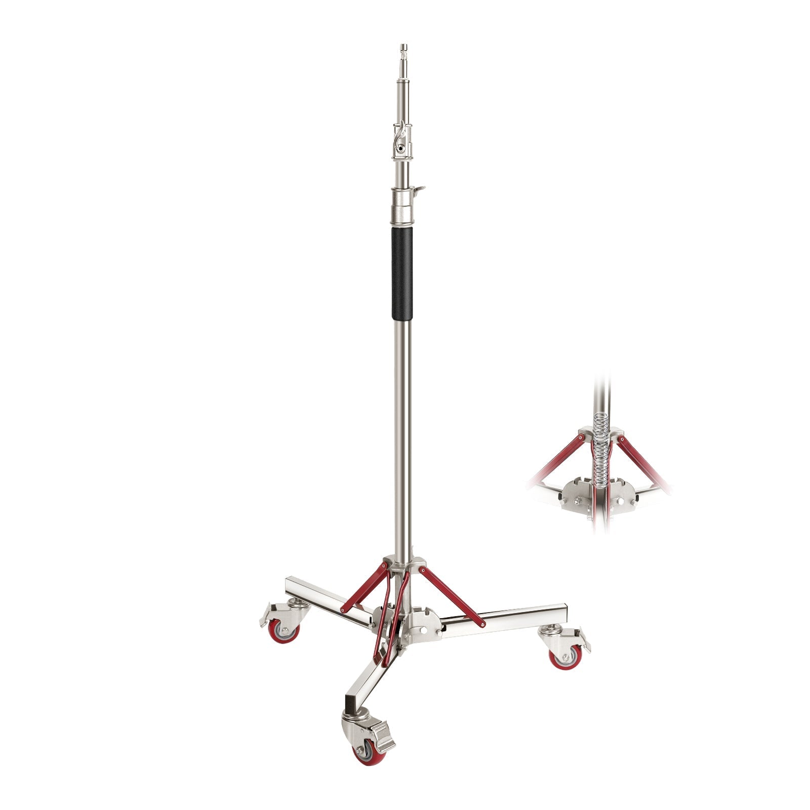 NEEWER SC305W 305cm Heavy Duty Stainless Steel Light Stand with Casters