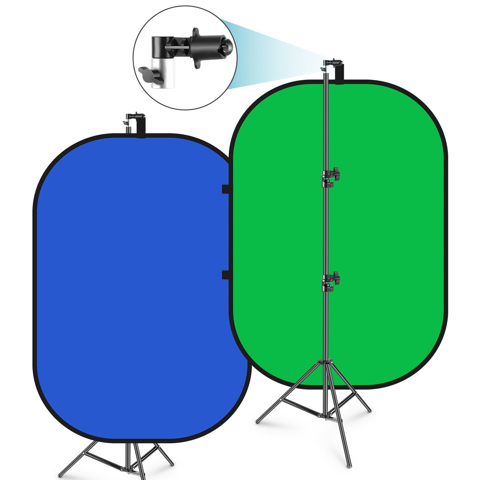 NEEWER 1.5x2m / 5x7ft 2-in-1 Collapsible Backdrop (Blue&Green)