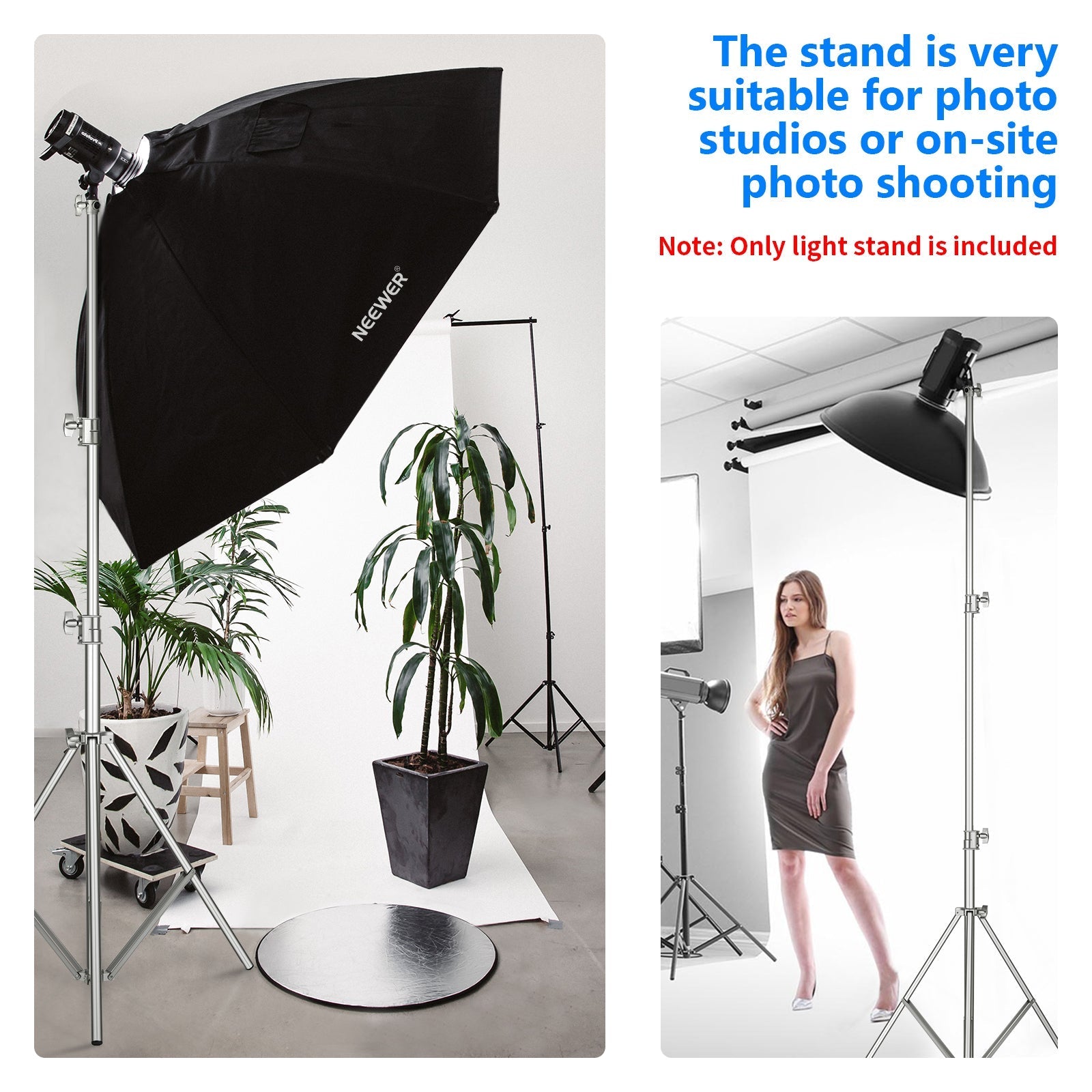 NEEWER Stainless Steel Photography Light Stand