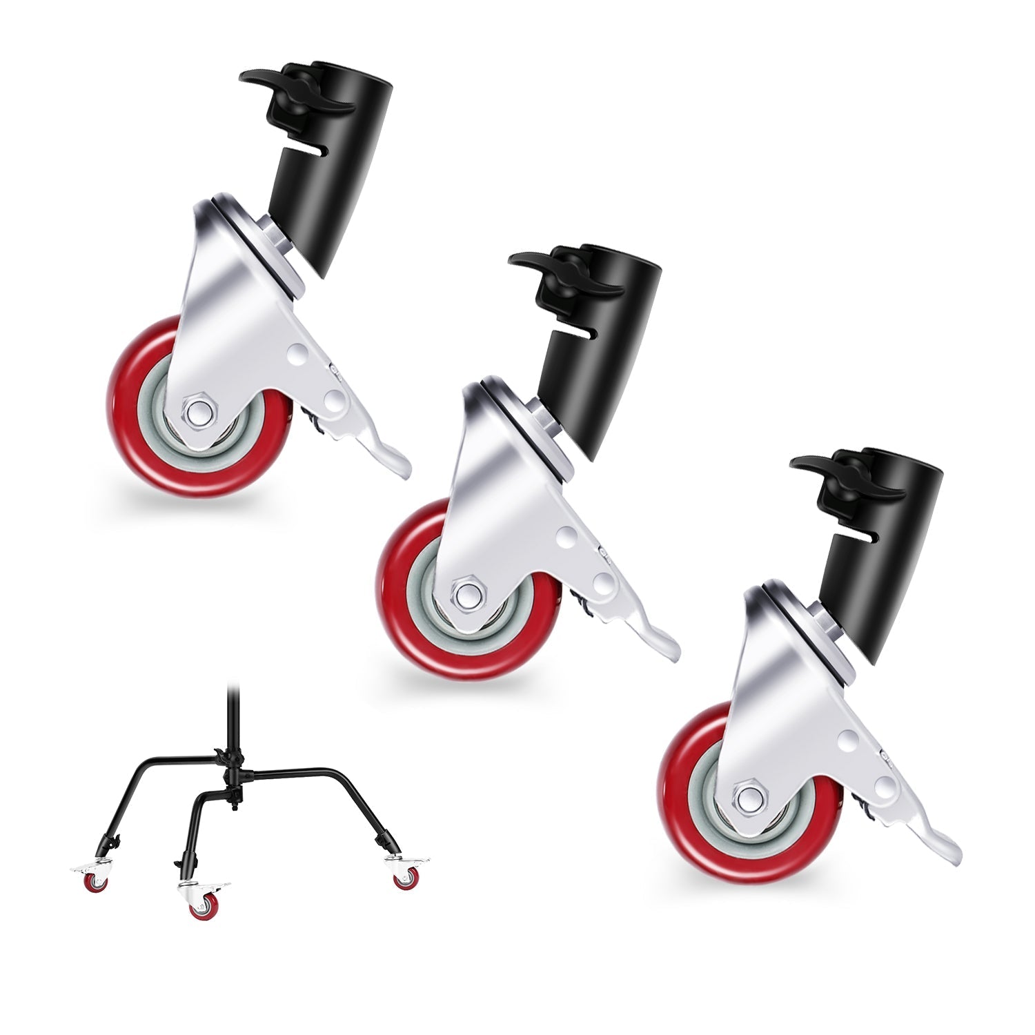 NEEWER 3 Pack Professional Swivel Caster Wheels Set