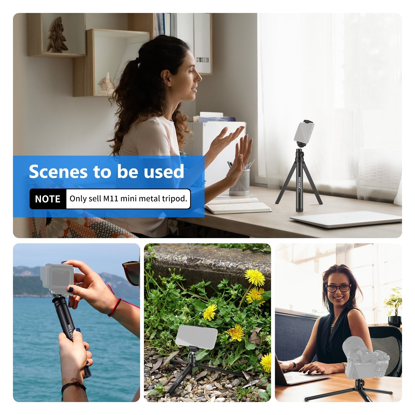 NEEWER M11 Metal Desktop Mini Tripod