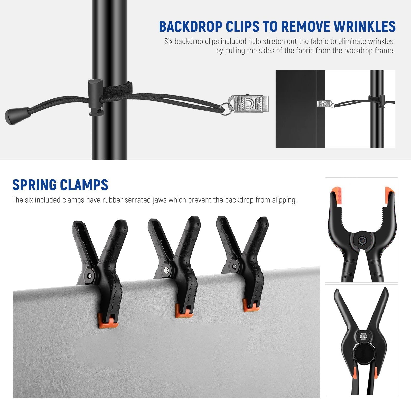 NEEWER 2.6x3m / 10x8.5ft Adjustable Backdrop Stand Kit