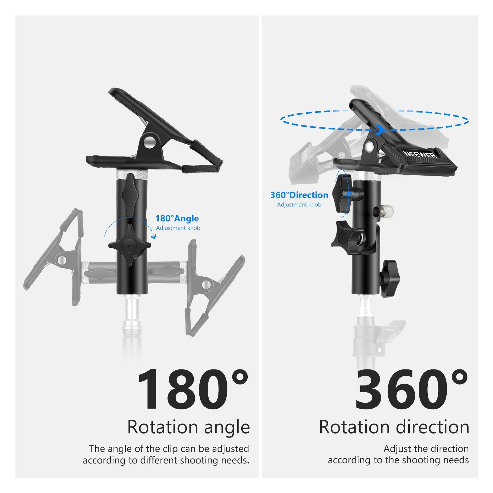 NEEWER Heavy Duty Metal Clamp Holder for Reflector