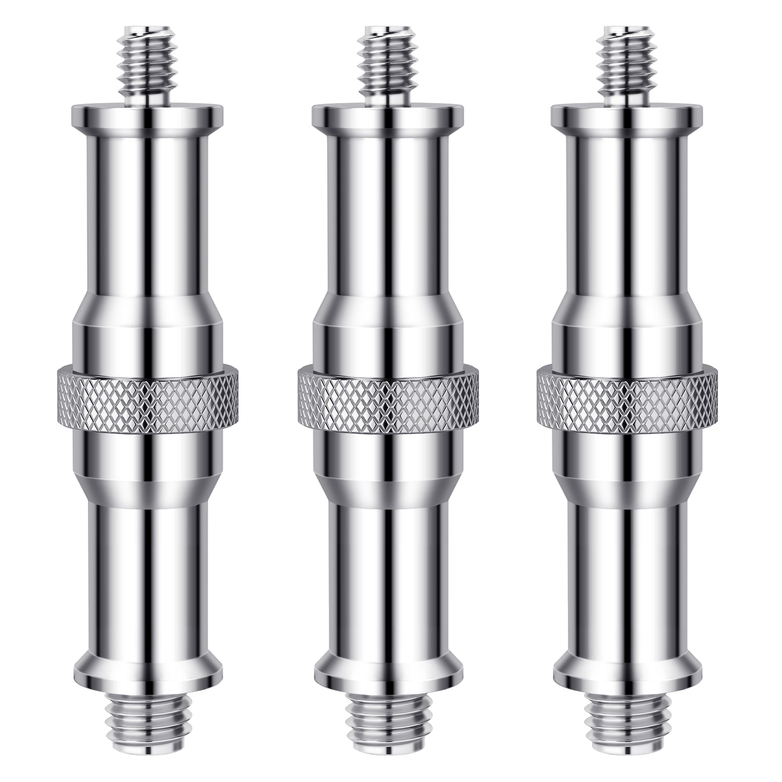 NEEWER ST23 3 Pack Standard 1/4” to 3/8” Metal Male Converter Threaded Screw Adapter
