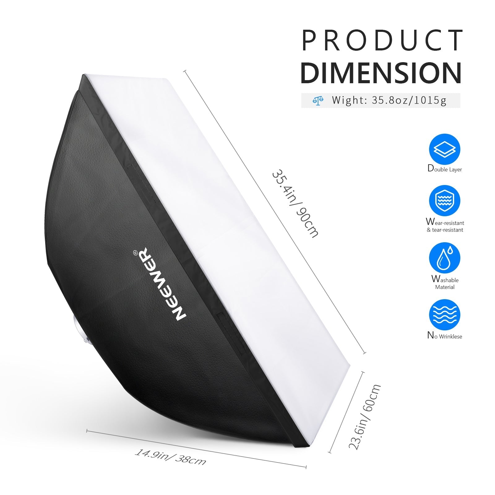NEEWER SB-BW6090 60x90cm/23.6"x35.4" Rectangular Softbox