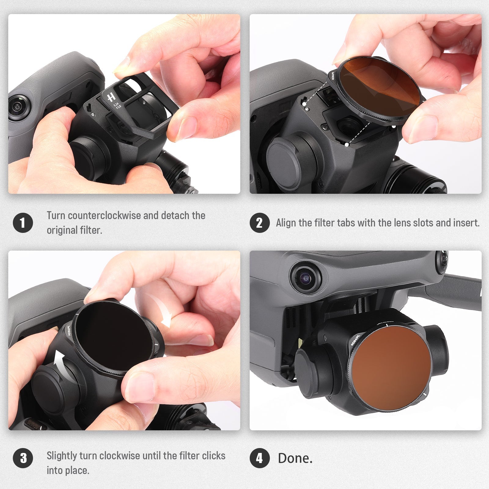 NEEWER FL-DJ11 4-Pack ND Filter Set for DJI Mavic 3