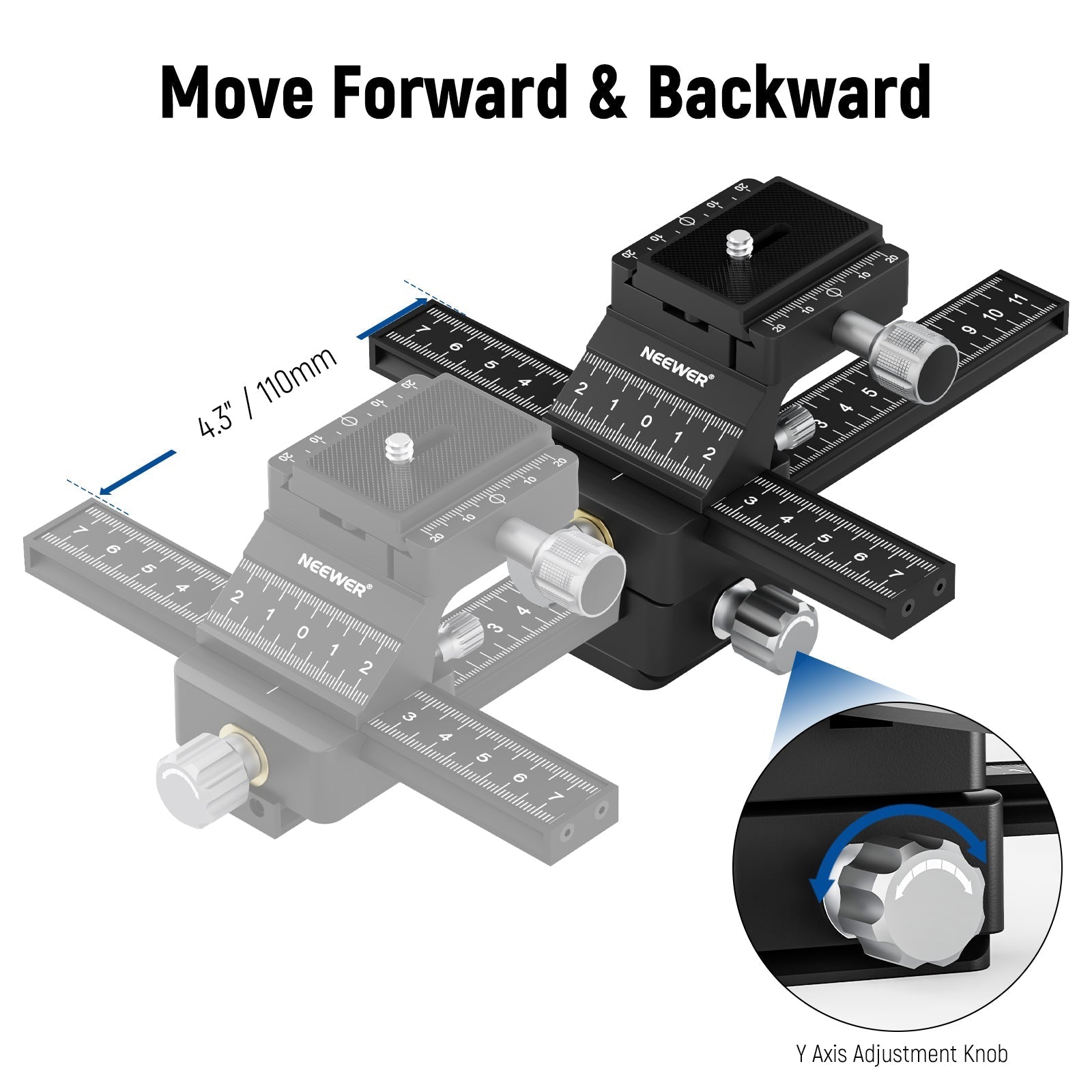 NEEWER GM-MP1 4-Way Macro Focusing Rail Slider