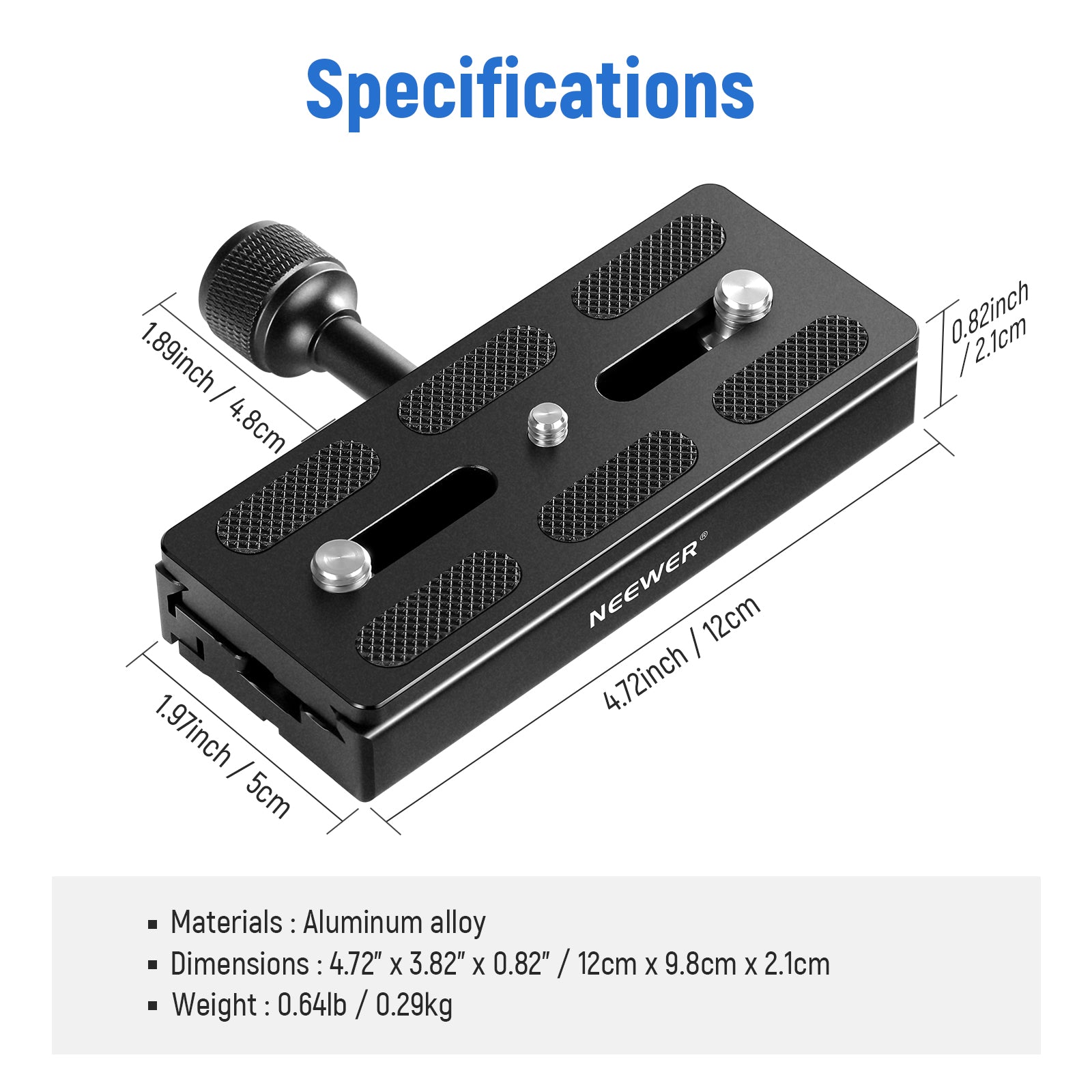 NEEWER QS-120 120mm Quick Release Plate