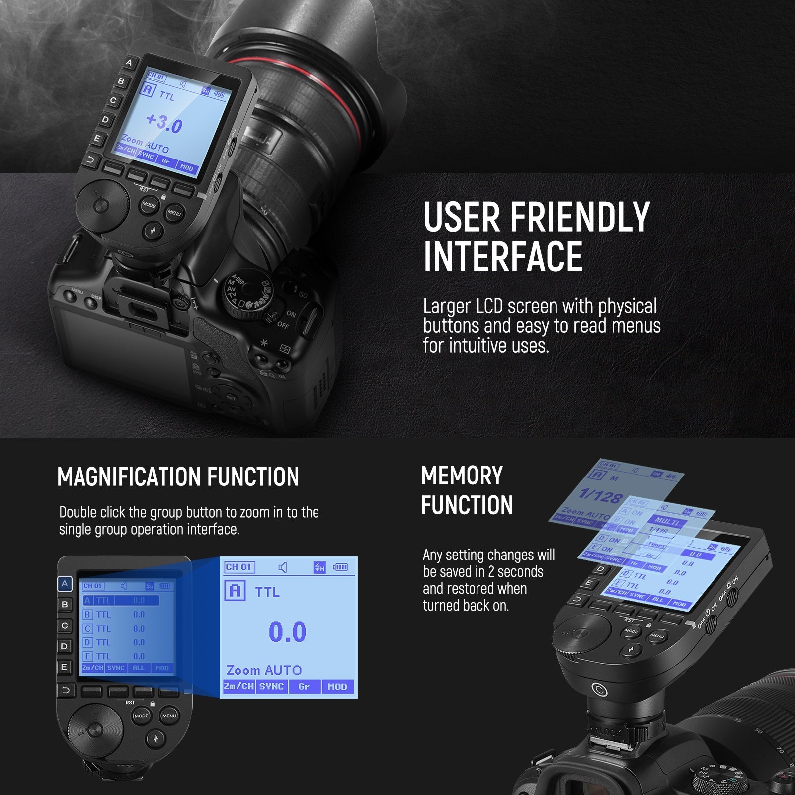 NEEWER QPRO TTL Wireless Trigger for Camera