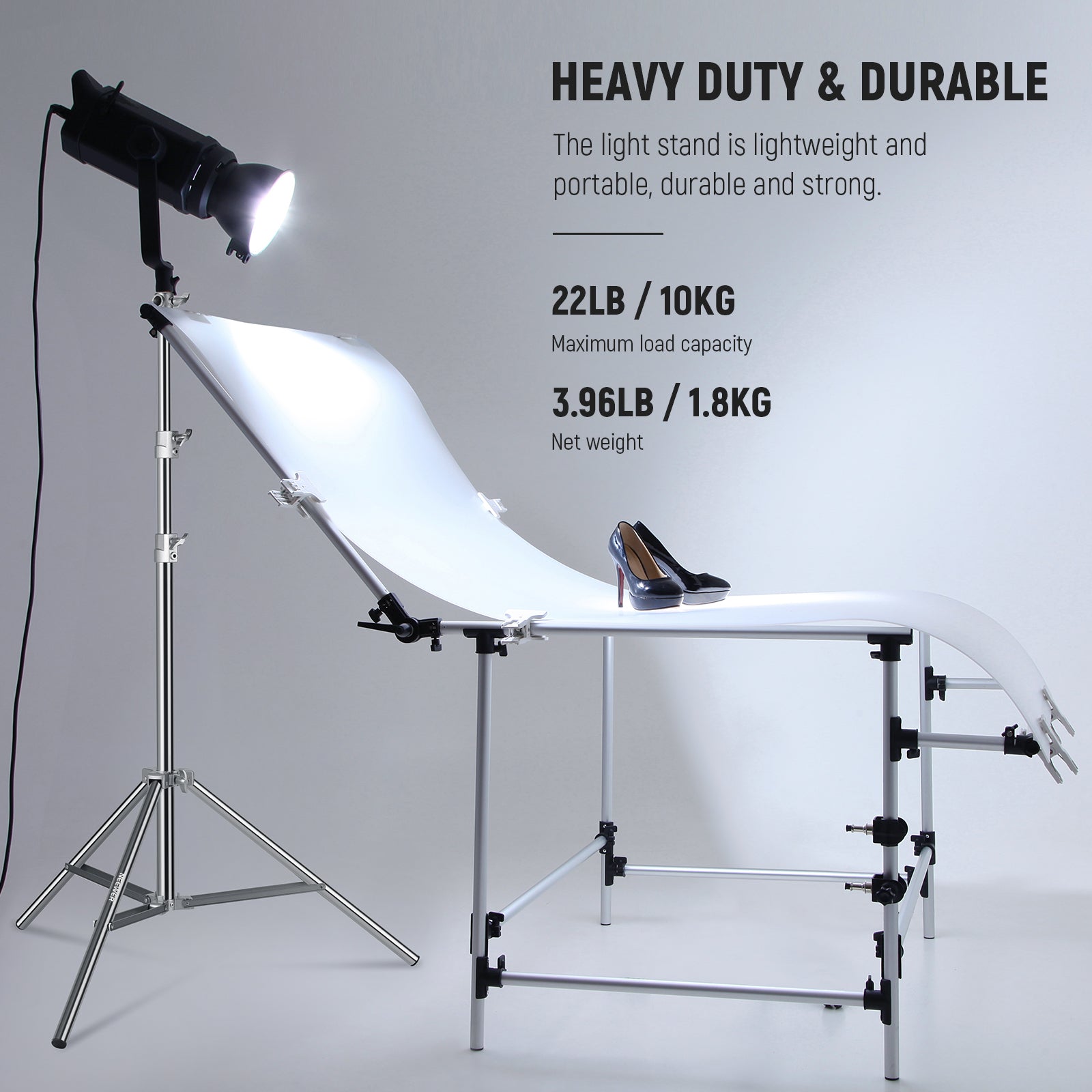 NEEWER Stainless Steel Photography Light Stand