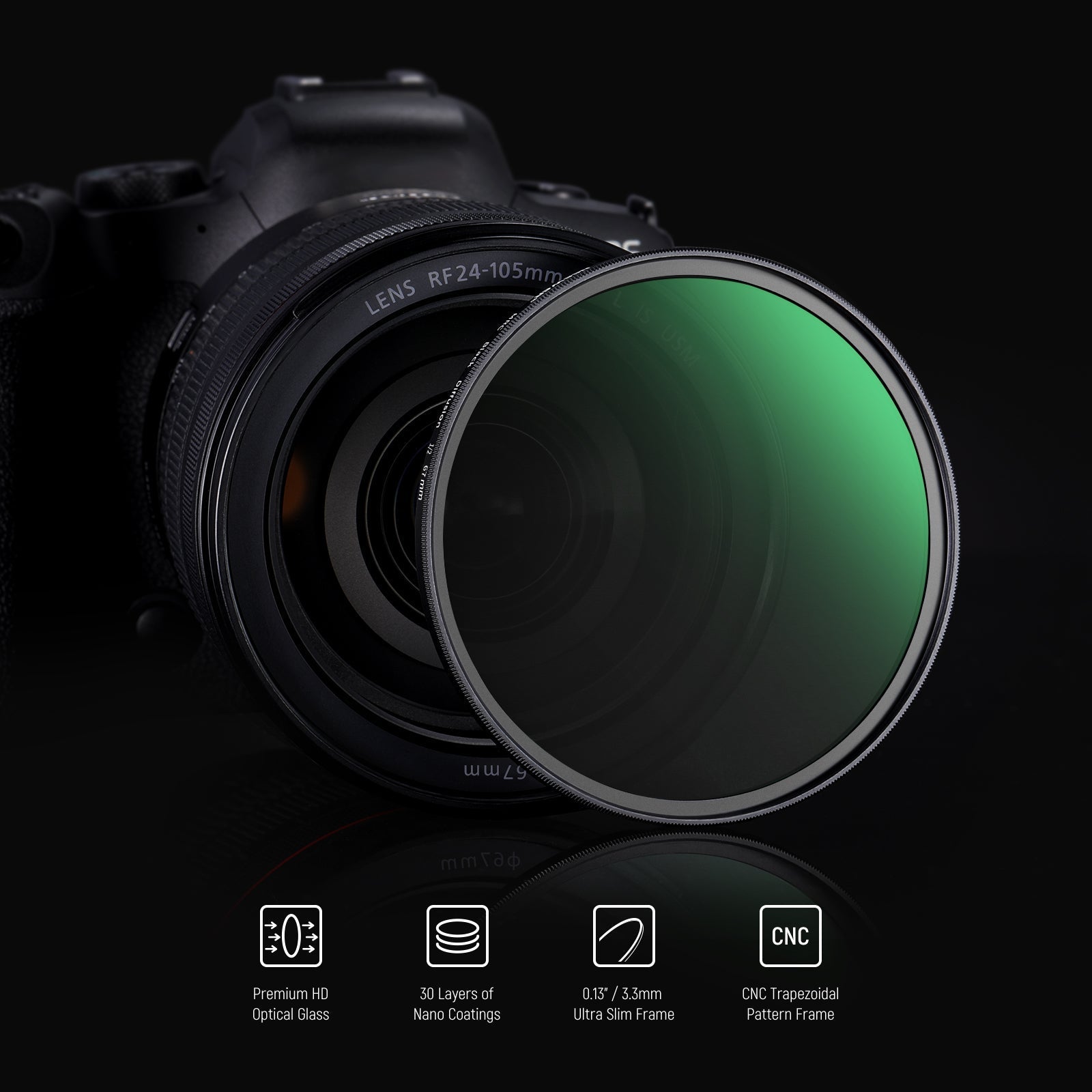 NEEWER Black Diffusion 1/2 Cinematic Effect Filter