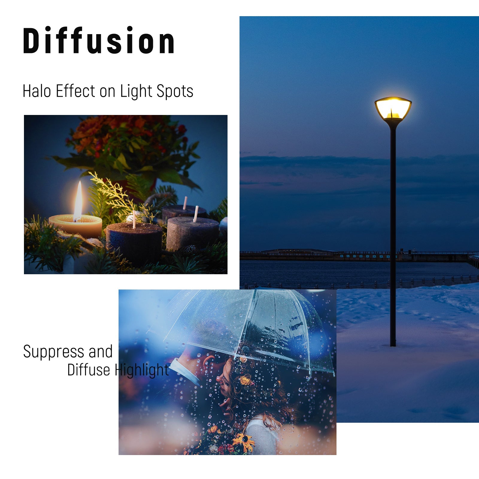 NEEWER Black Diffusion 1/8 Cinematic Effect Filter