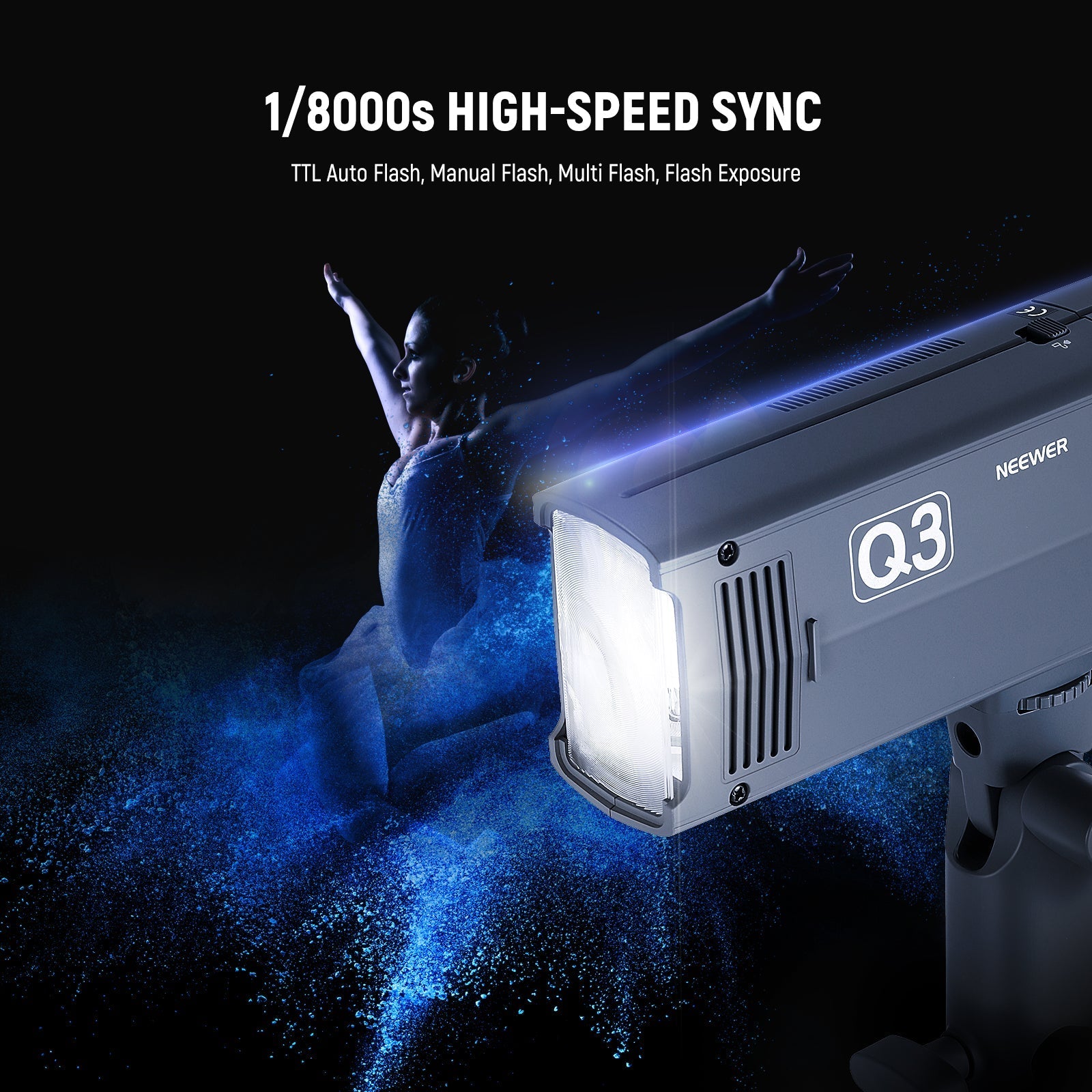 NEEWER Q3 200Ws 2.4G TTL Flash