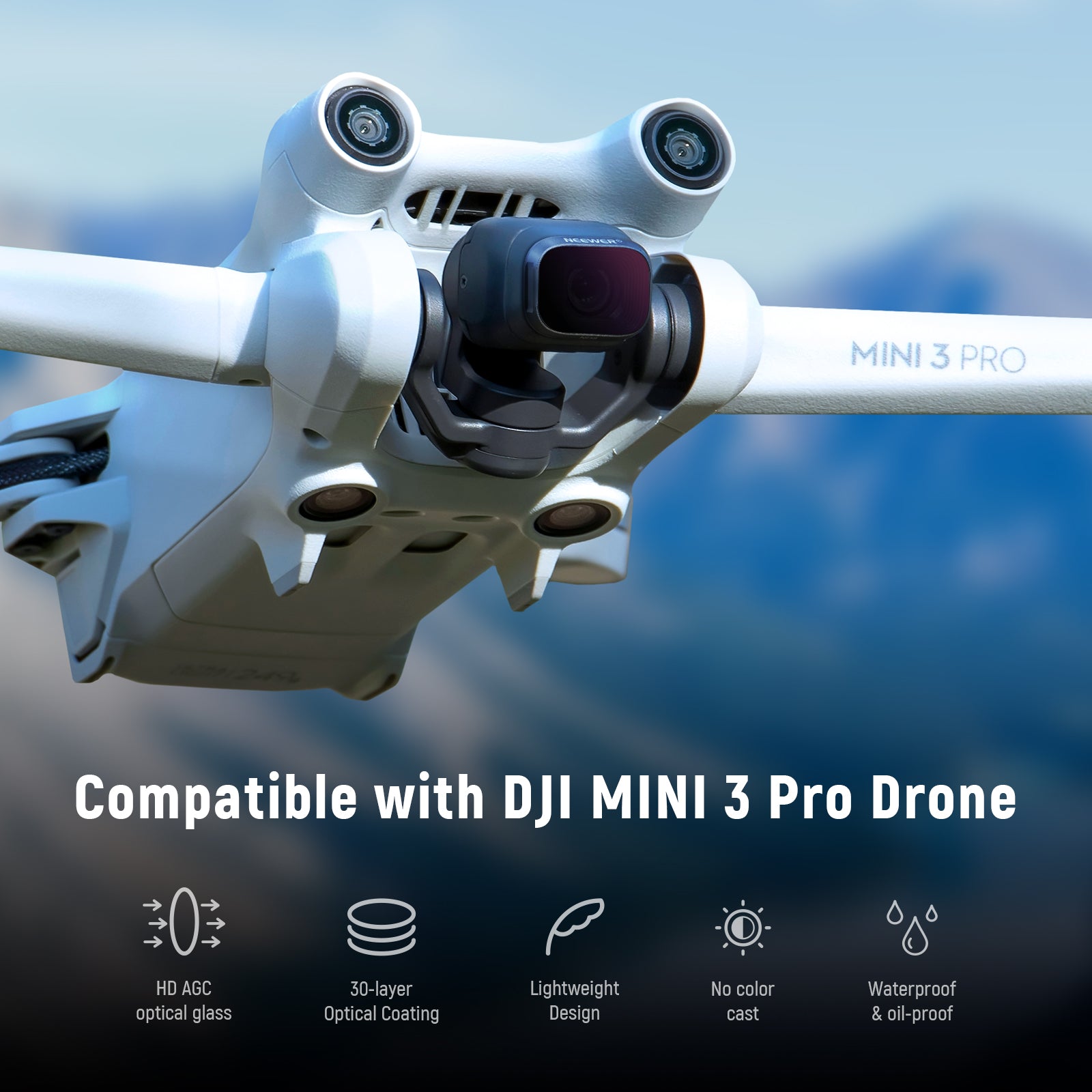 NEEWER FL-DM3 6-Pack Aluminum ND Filter Set for DJI Mini 3/Mini 3 Pro