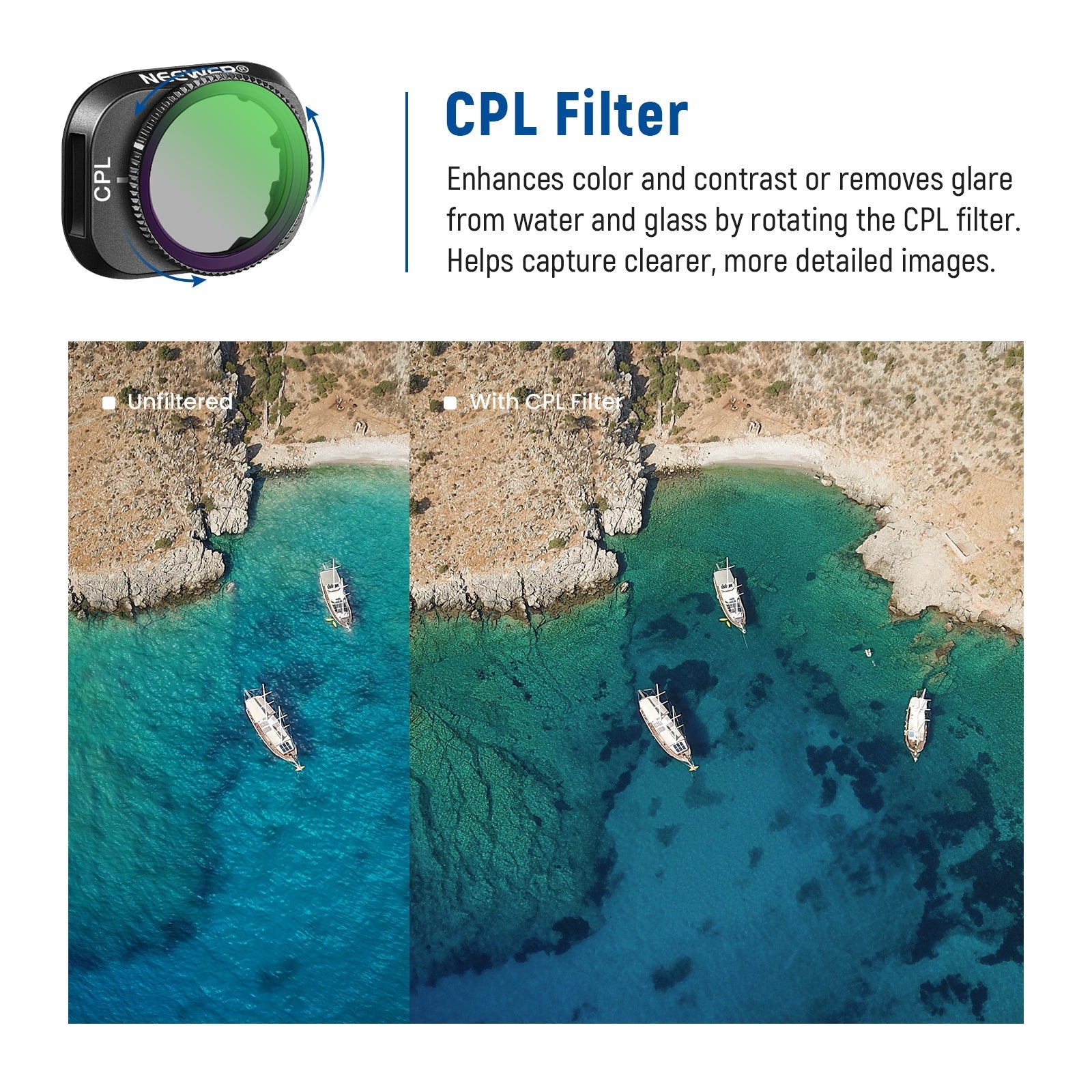 NEEWER FL-DM3 6-Pack Aluminum ND Filter Set for DJI Mini 3/Mini 3 Pro